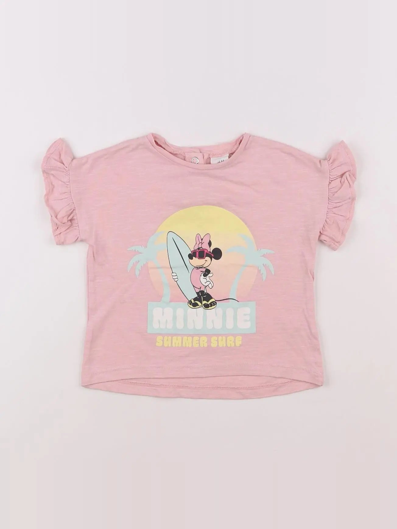 H&M - tee-shirt rose - 9/12 mois