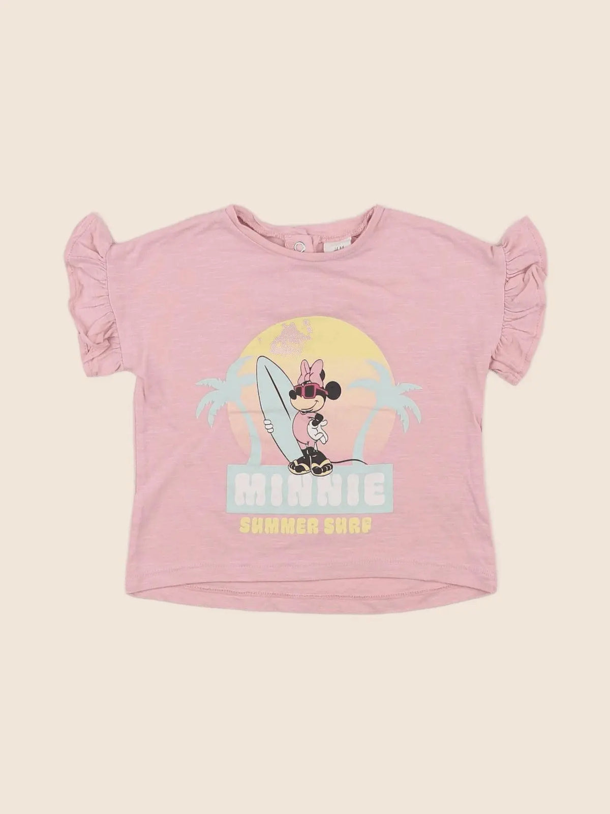 H&M - tee-shirt rose - 9/12 mois