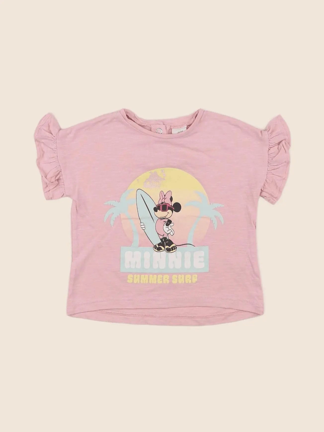 H&M - tee-shirt rose - 9/12 mois