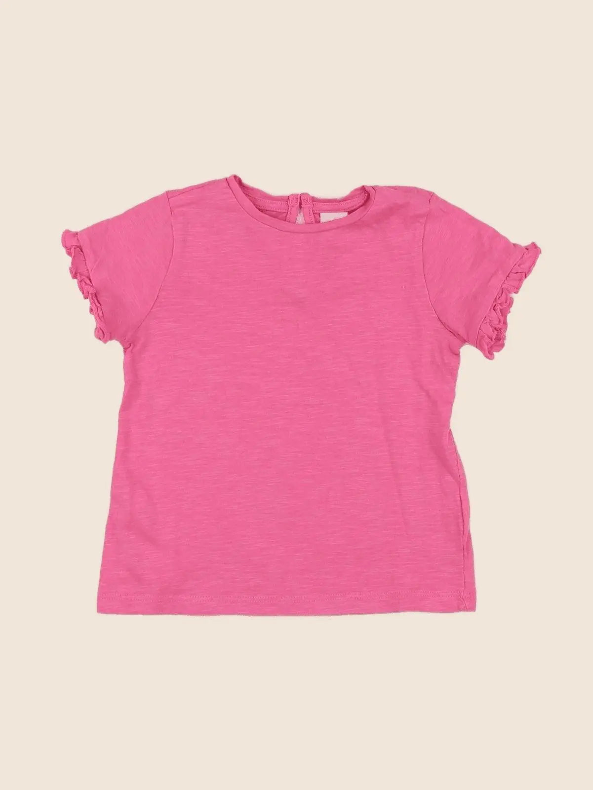 H&M - tee-shirt rose - 9/12 mois
