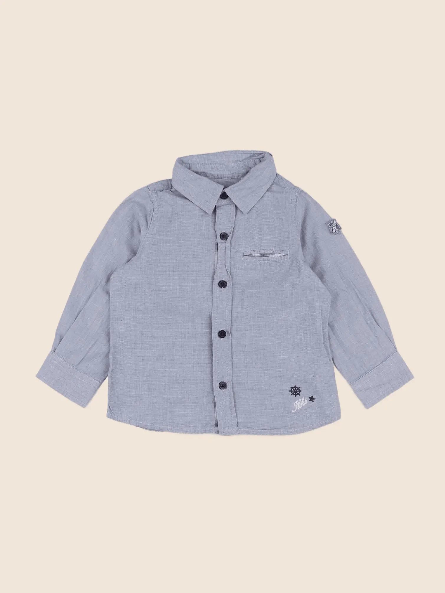IKKS - chemise bleu - 12 mois