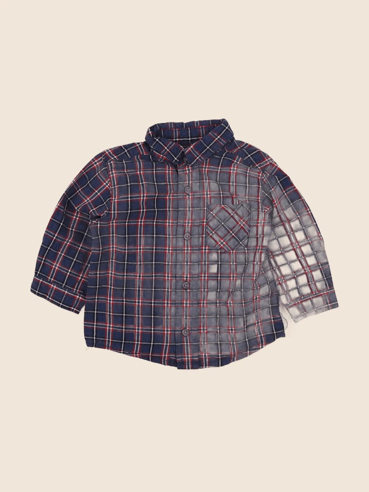 Boutchou - chemise bleu - 6 mois