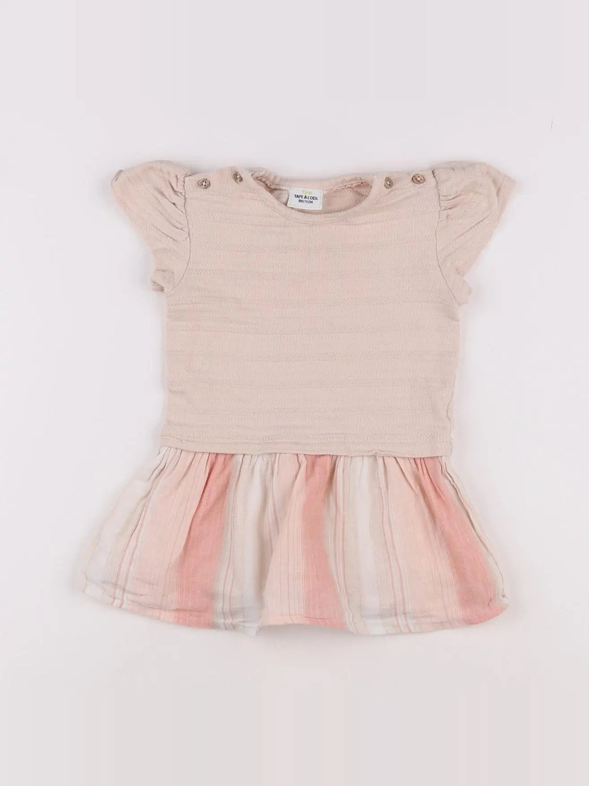 Tape à l'oeil - robe rose - 9 mois