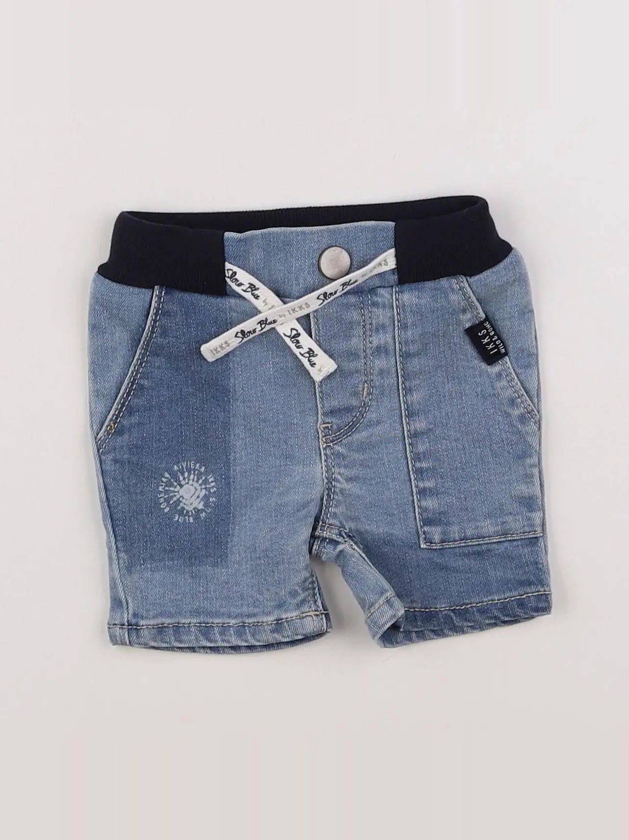 IKKS - short bleu - 3 mois