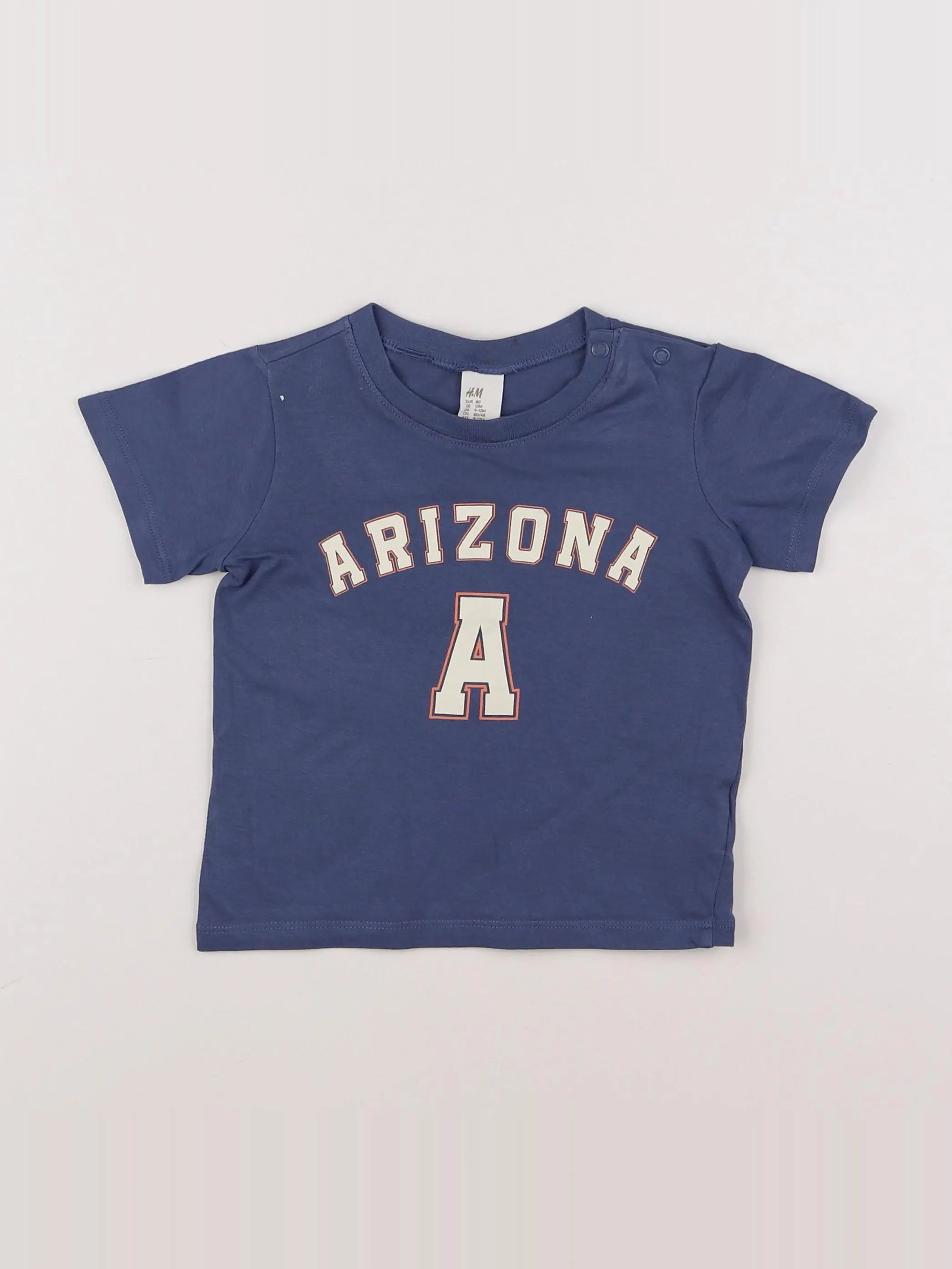 H&M - tee-shirt bleu - 12 mois