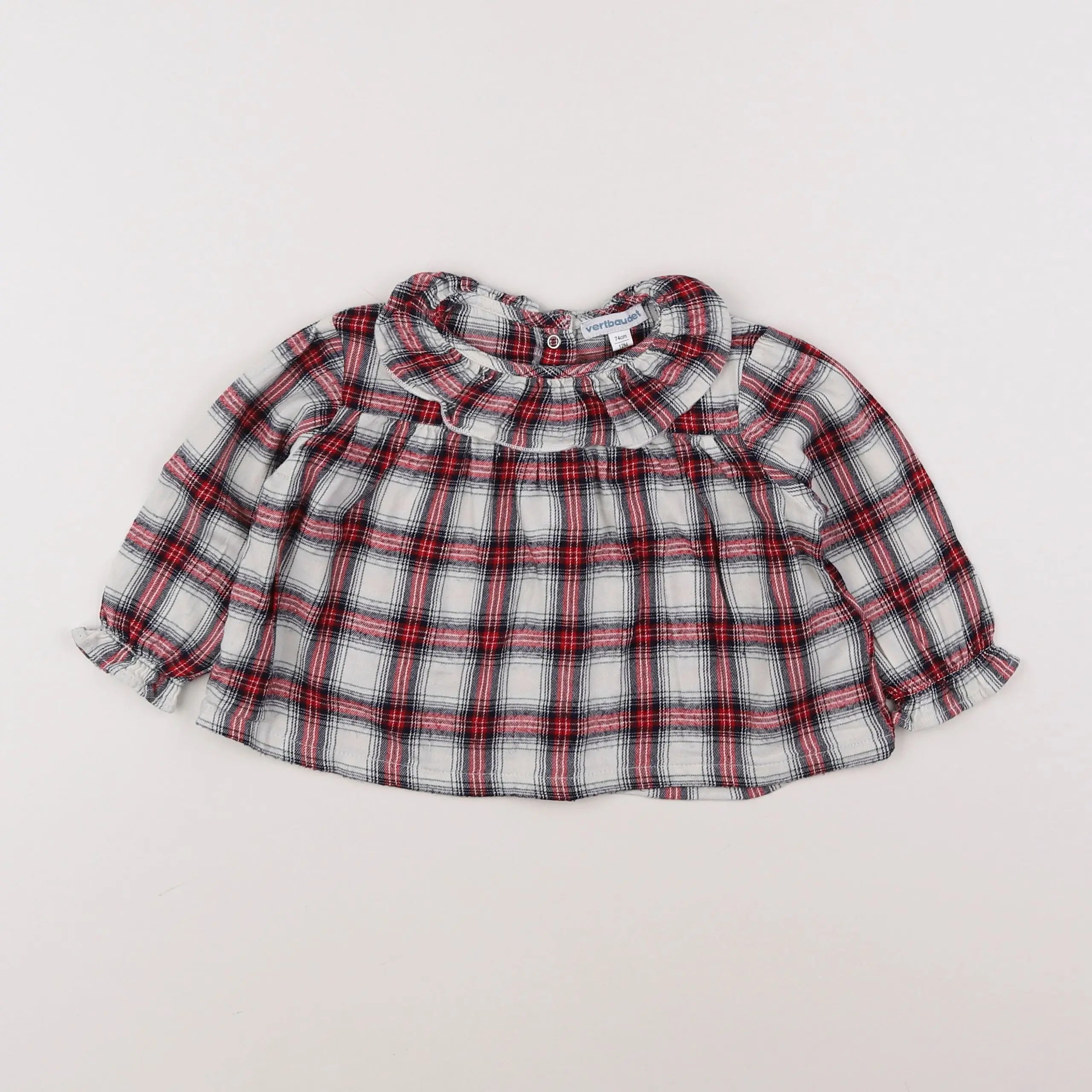 Vertbaudet - blouse blanc - 12 mois