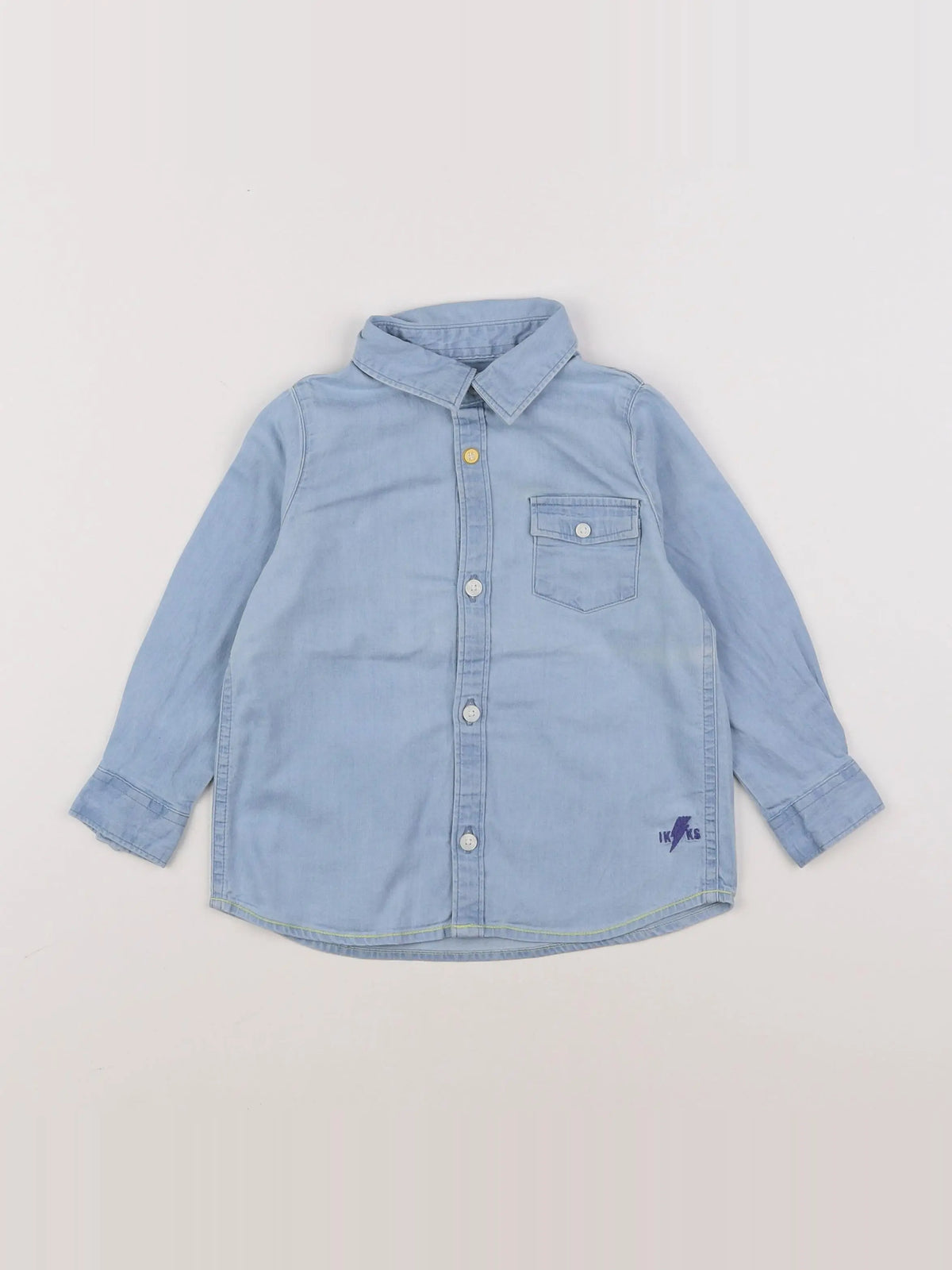 IKKS - chemise imprimé au dos bleu - 18 mois