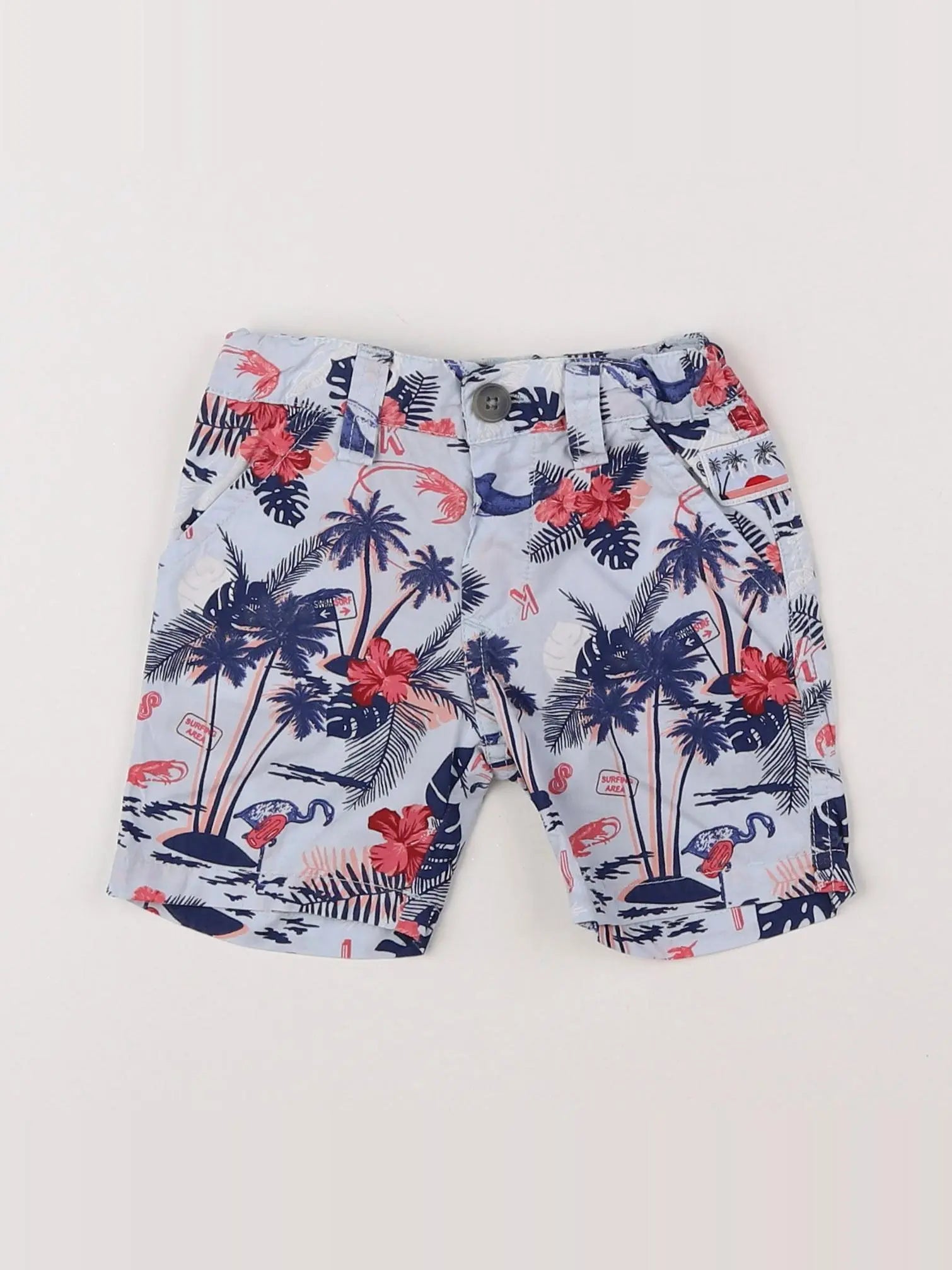 IKKS - short bleu - 6 mois