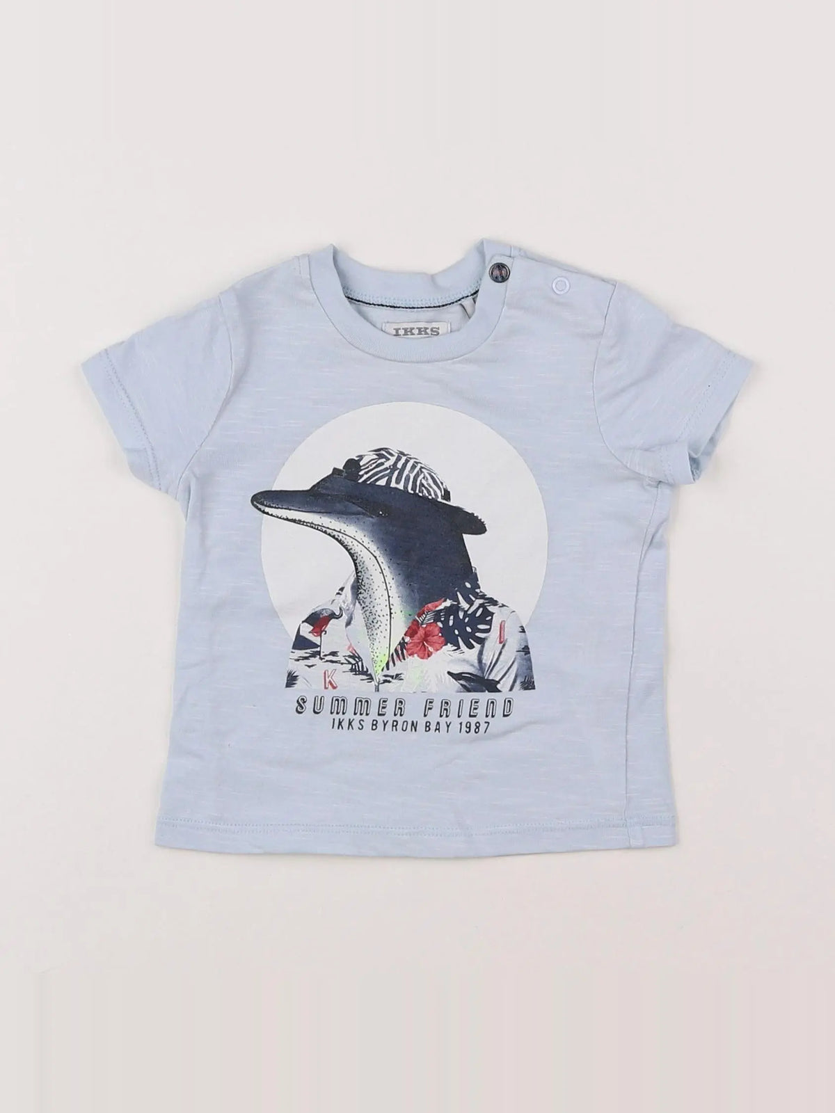 IKKS - tee-shirt bleu - 6 mois
