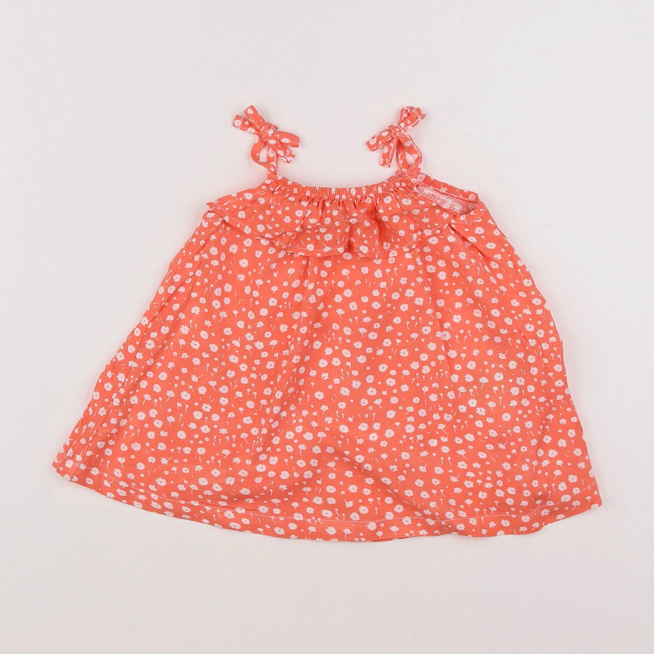 Vertbaudet - robe orange - 6 mois