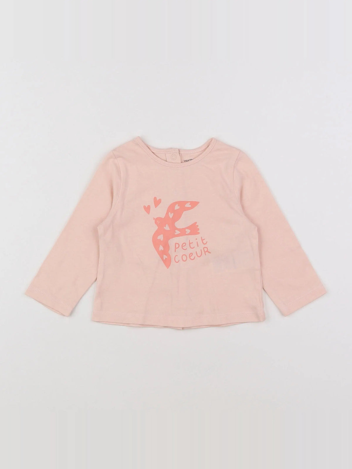 Vertbaudet - tee-shirt rose - 6 mois