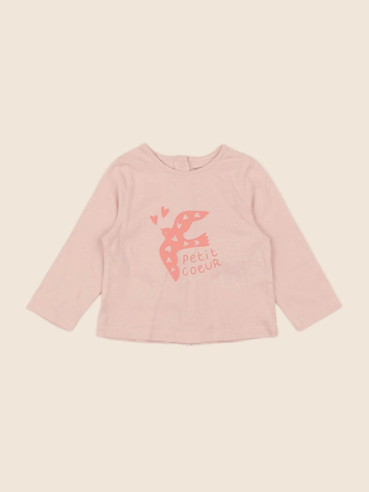 Vertbaudet - tee-shirt rose - 6 mois