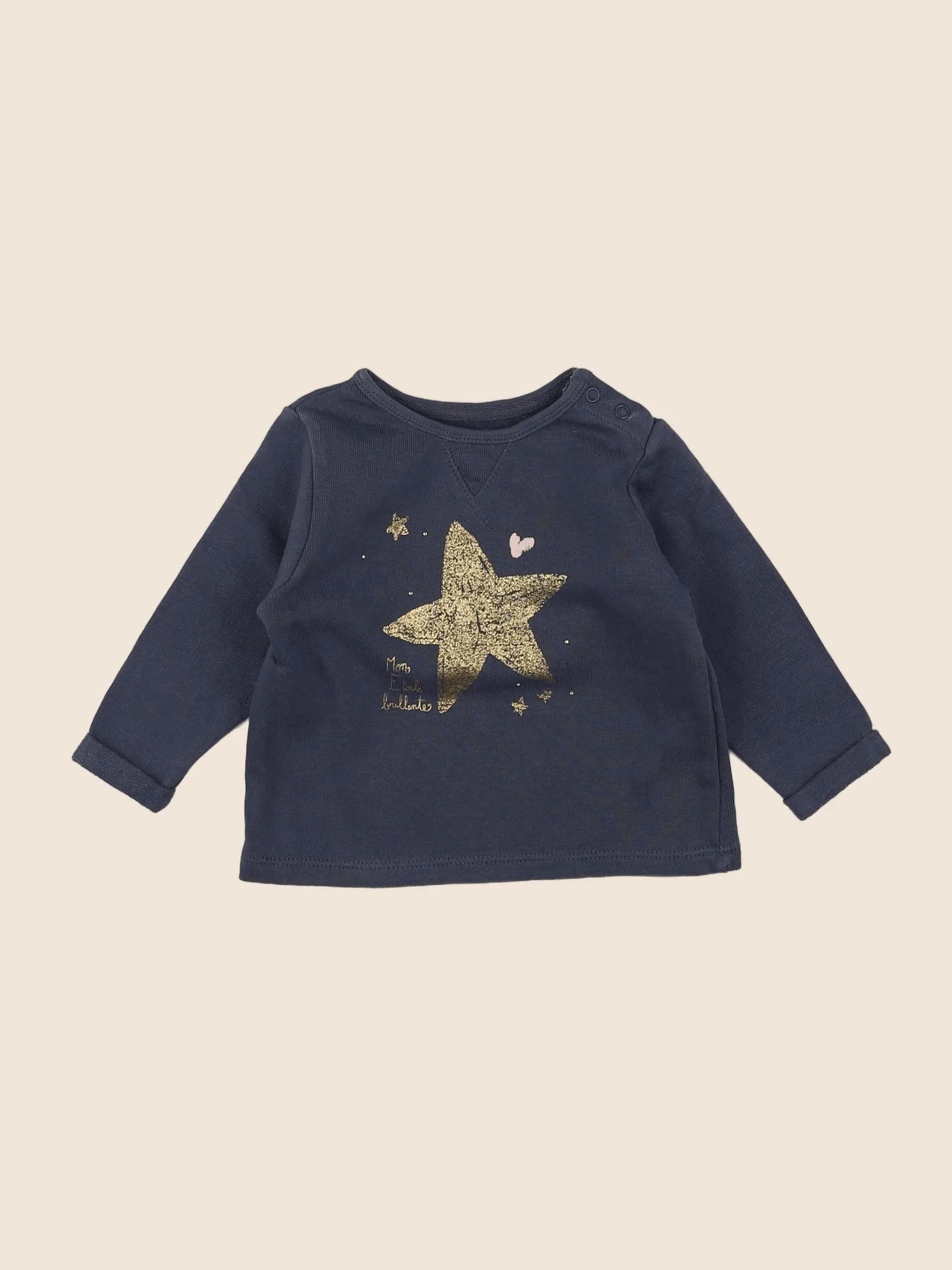 Cadet Rousselle - sweat gris - 3 mois