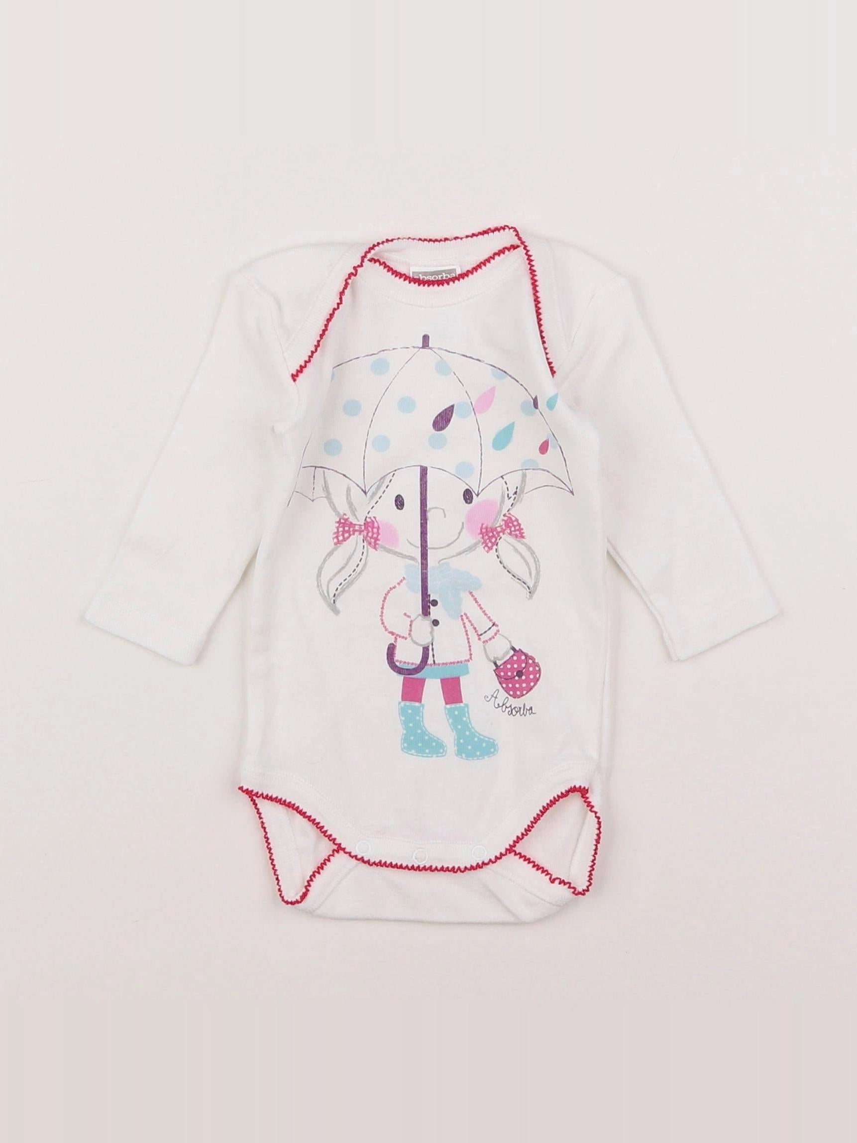 Absorba - body blanc - 3 mois