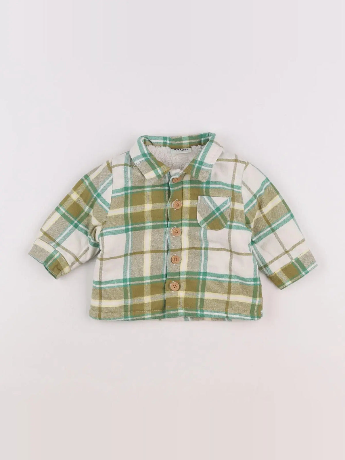 Tape à l'oeil - chemise vert - 3 mois