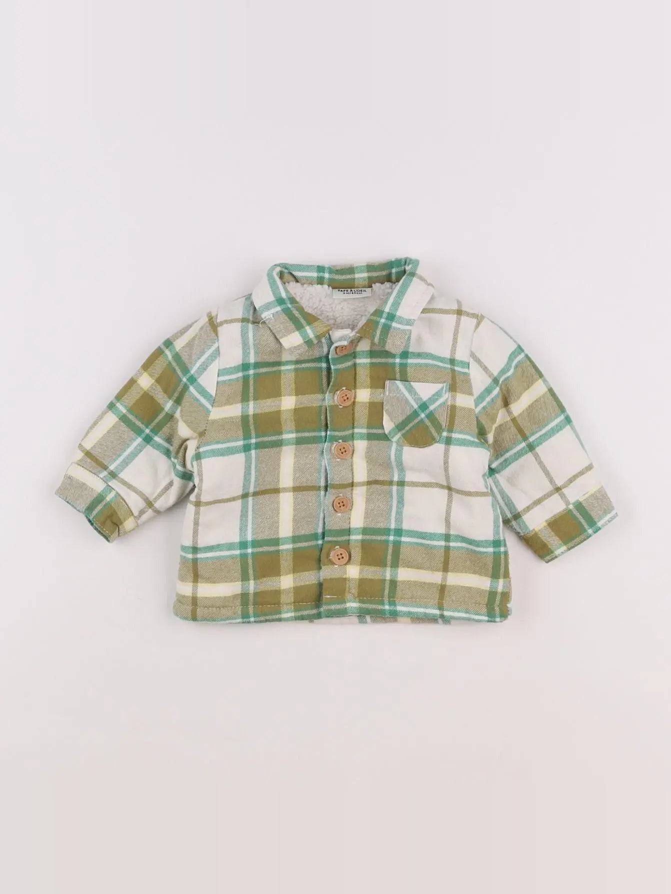 Tape à l'oeil - chemise vert - 3 mois