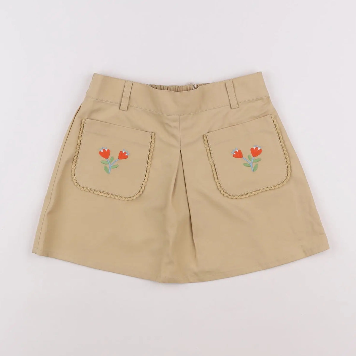Monoprix - jupe beige (état neuf) - 8 ans