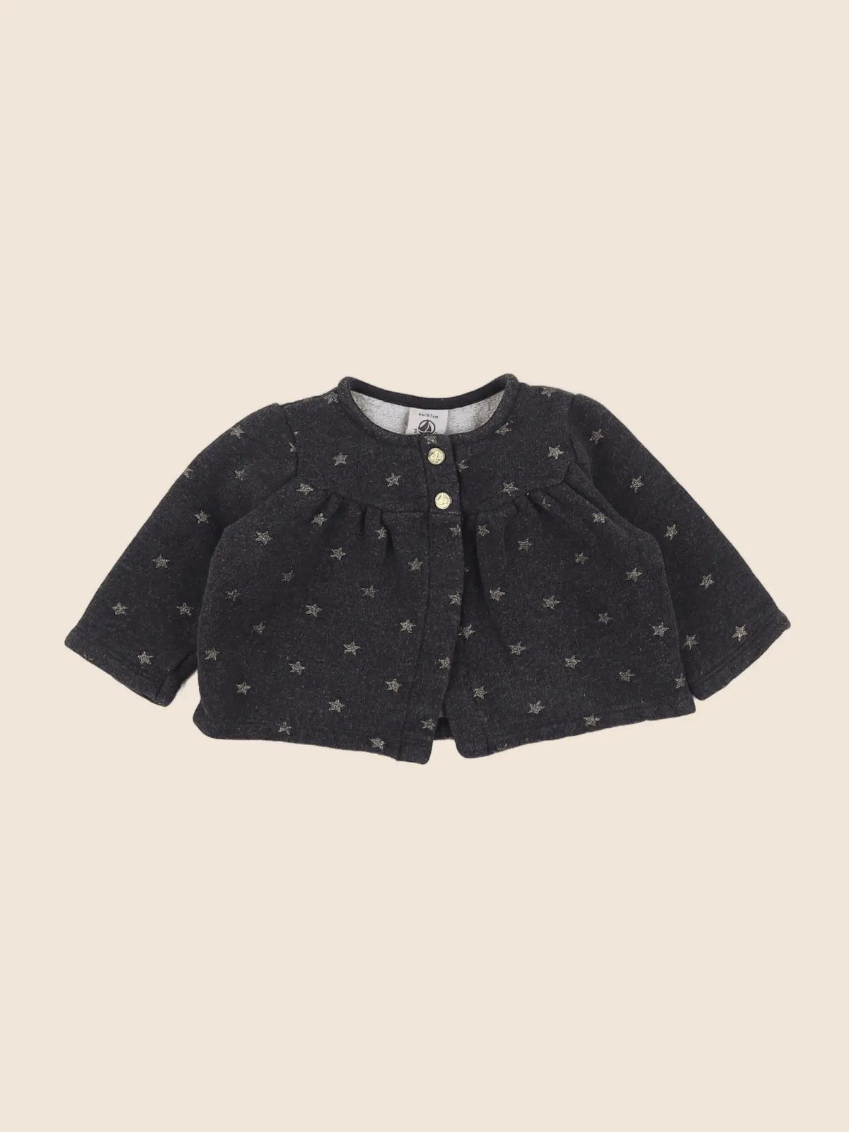 Petit Bateau - sweat gris - 6 mois