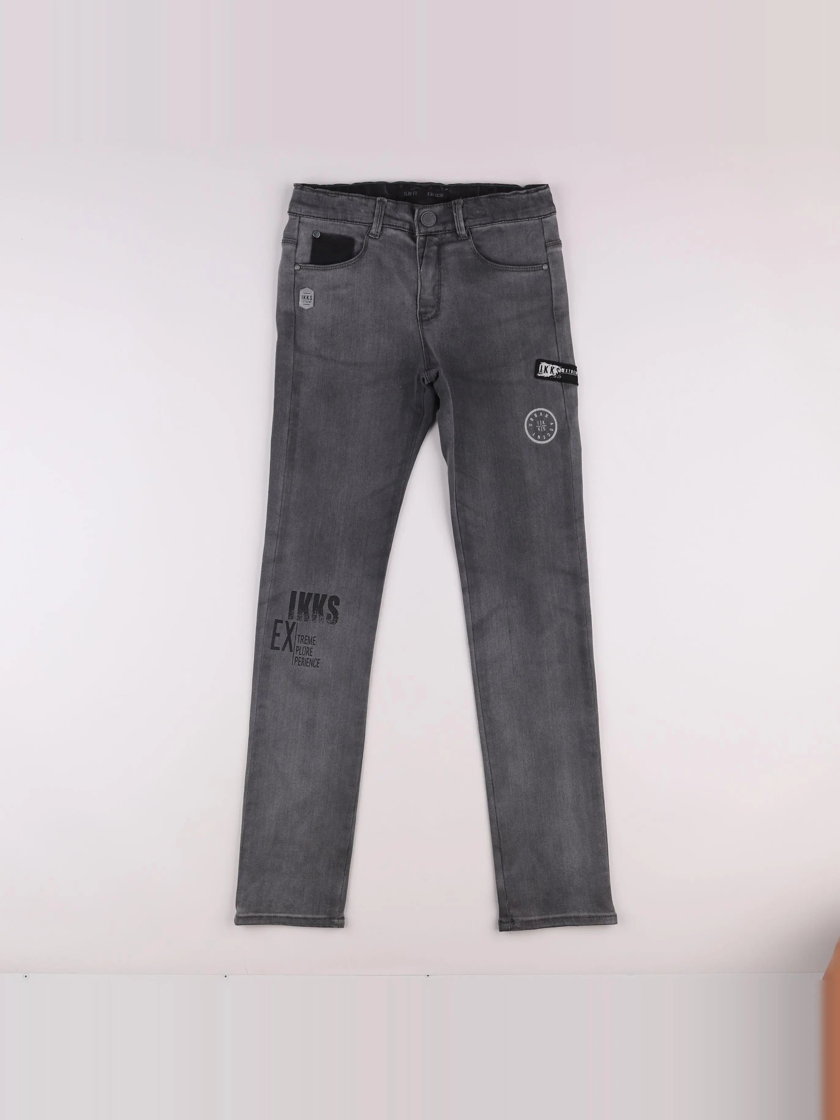 IKKS - jean gris - 12 ans