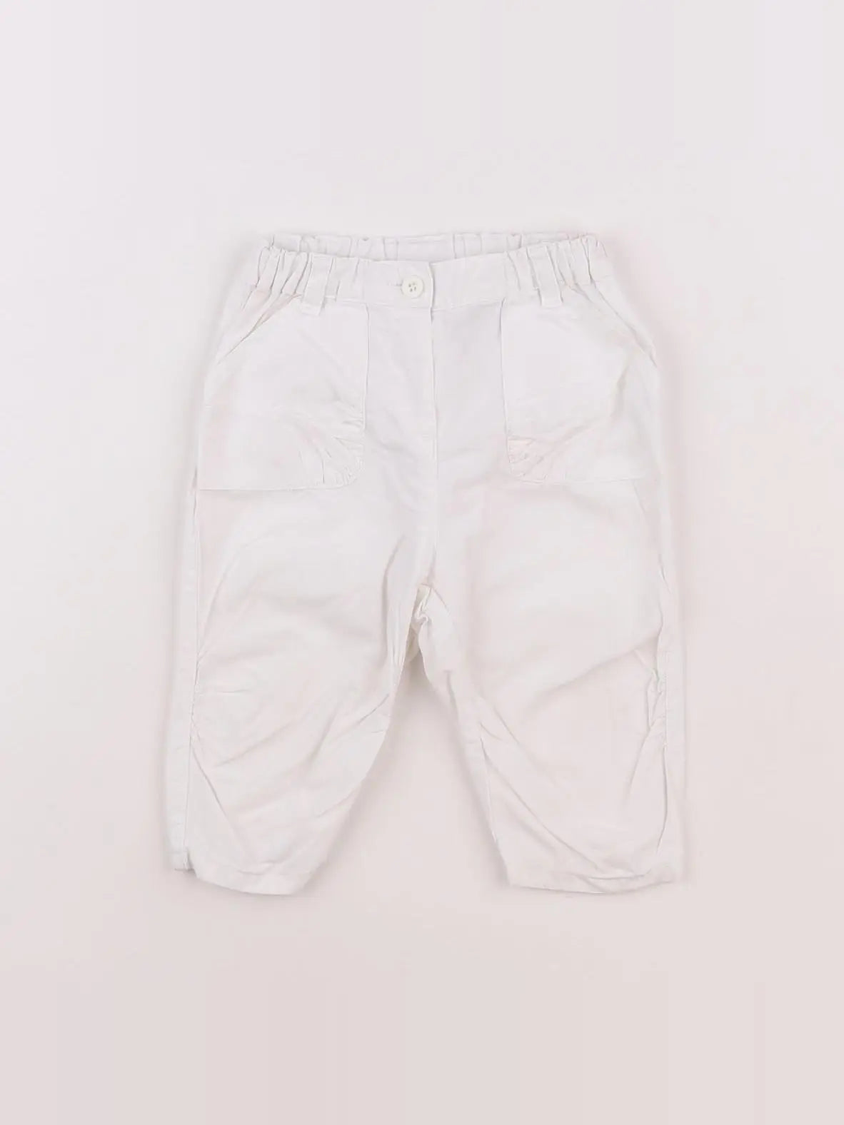 Petit Bateau - pantalon blanc - 6 mois