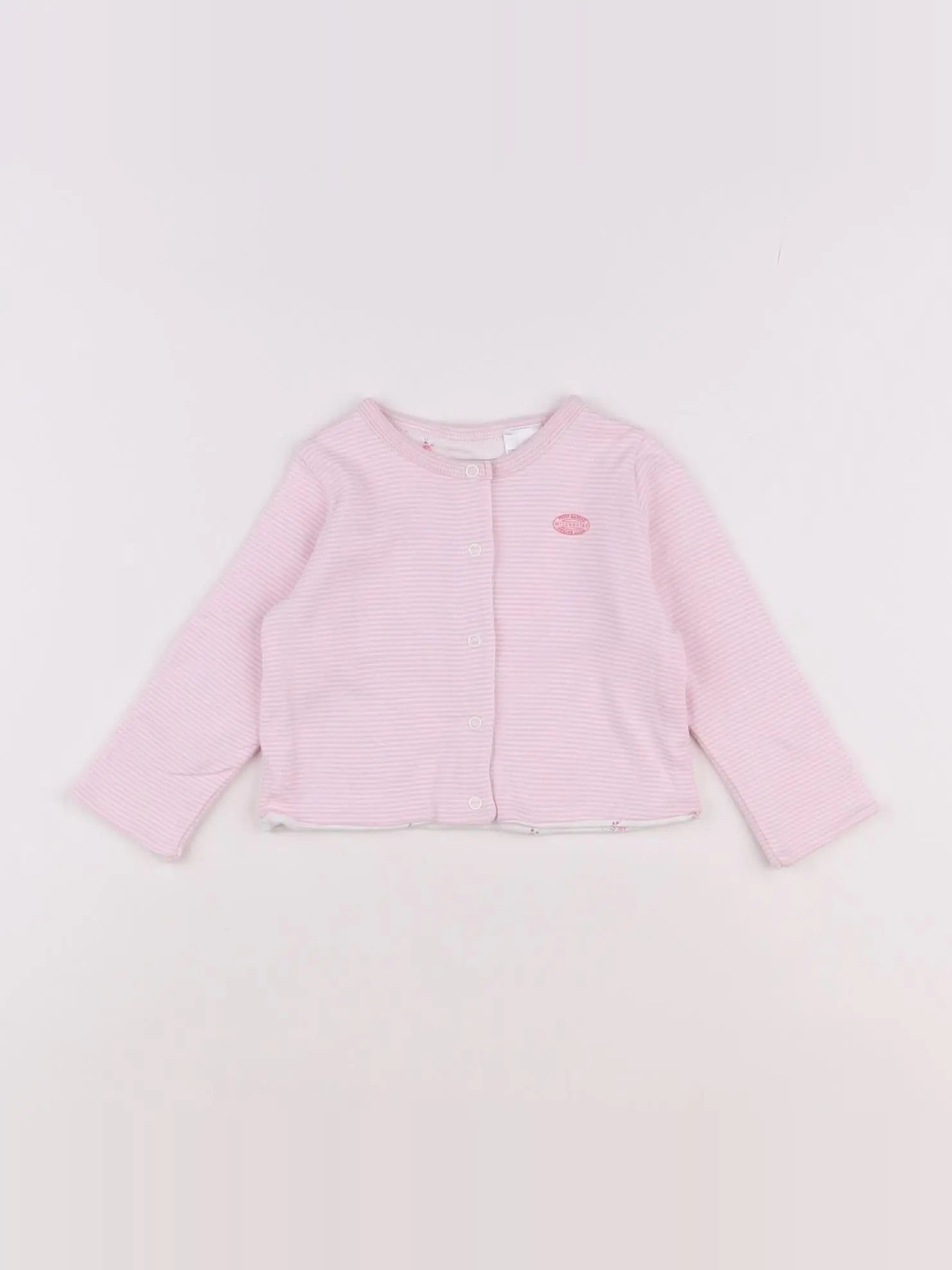 Petit Bateau - sweat rose - 6 mois