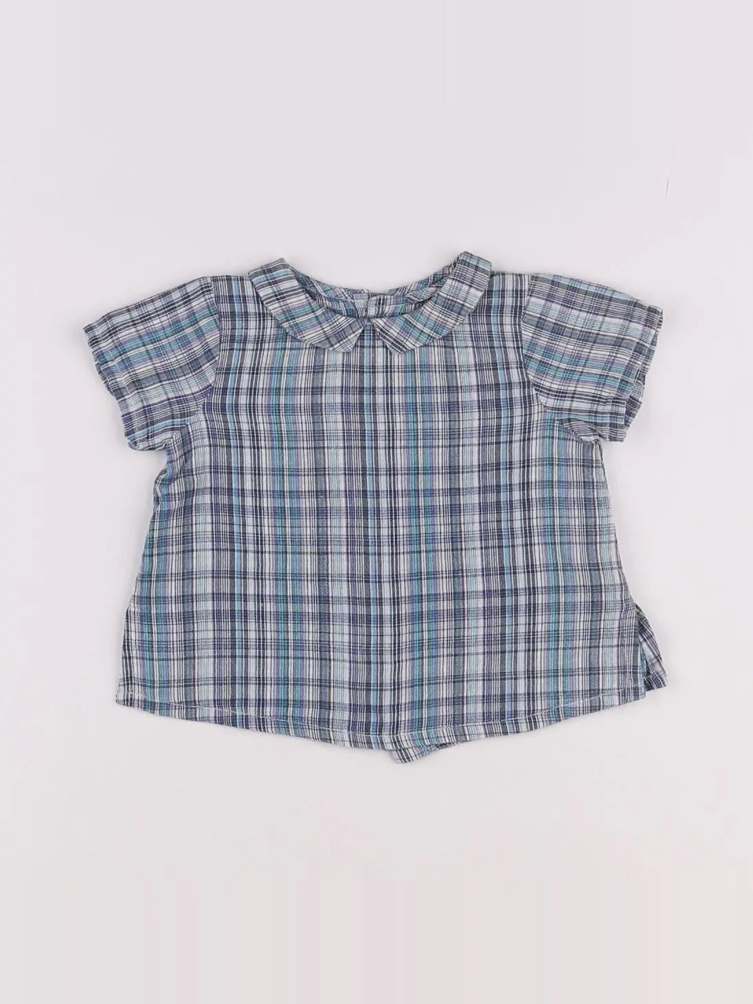 Boutchou - blouse bleu - 3 mois