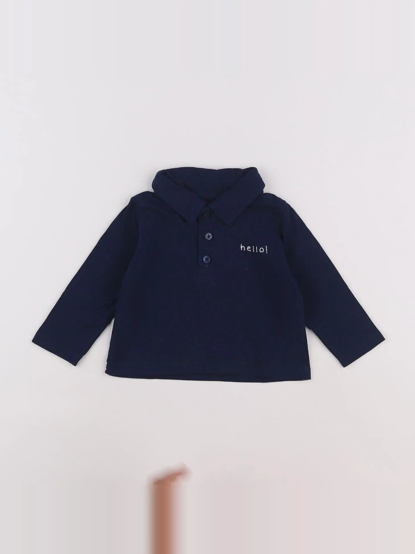 Eden & Victor - polo bleu - 9 mois