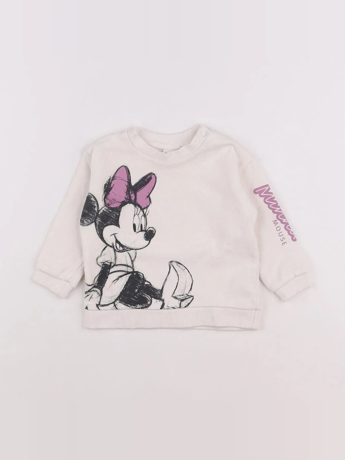 H&M - sweat blanc - 3/6 mois