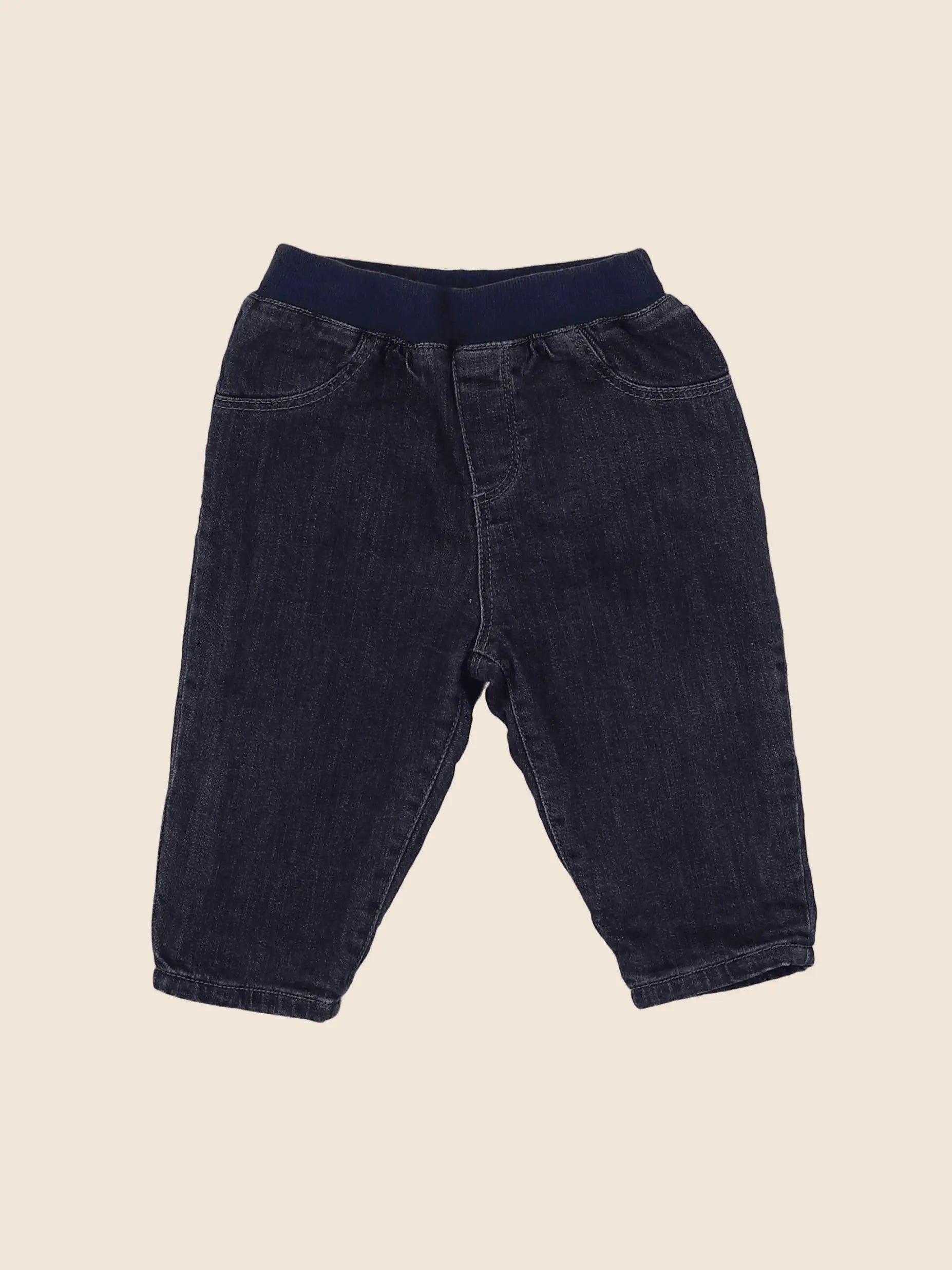 Boutchou - jean doublé bleu - 6 mois