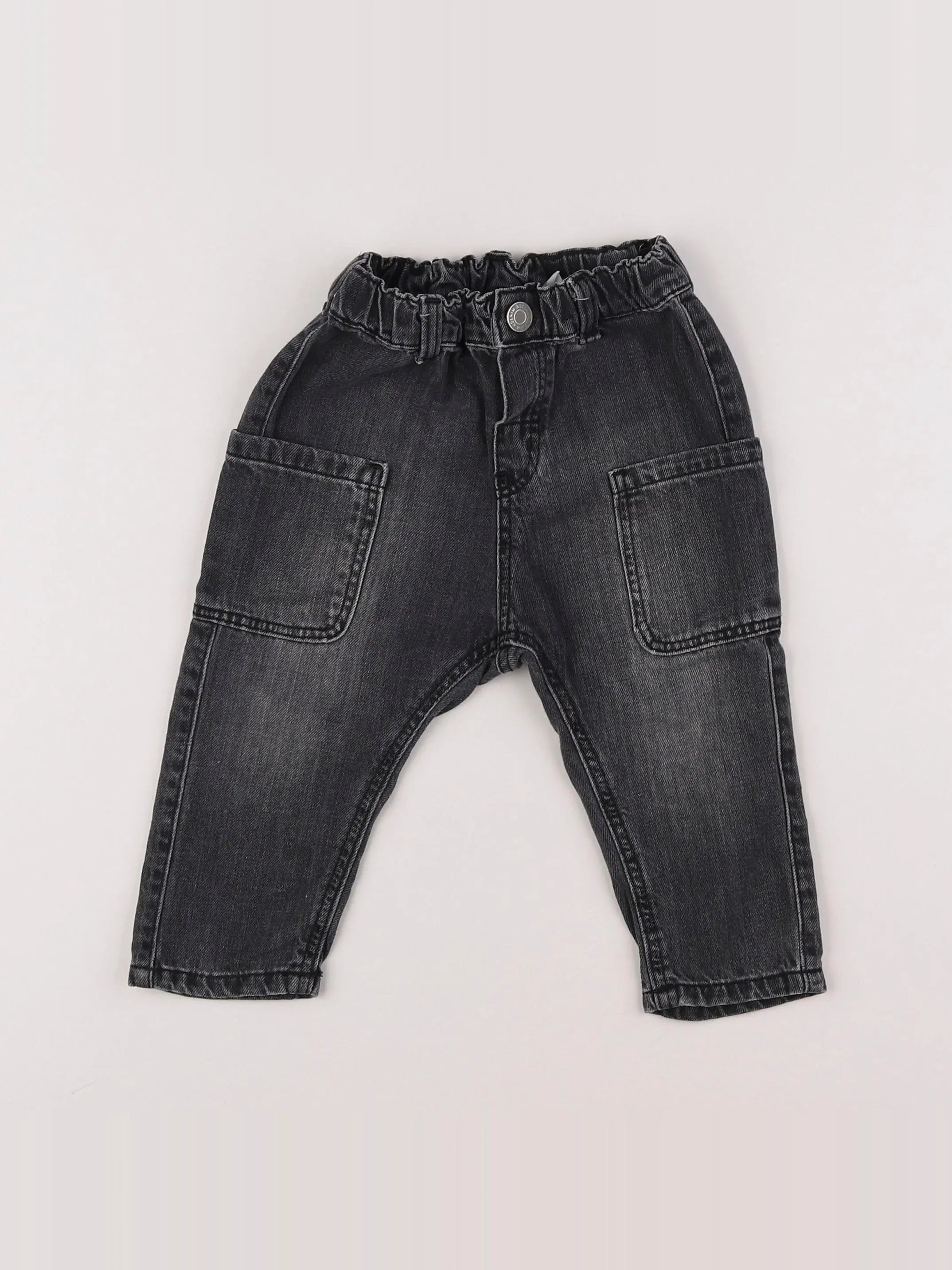 H&M - jean gris - 9/12 mois