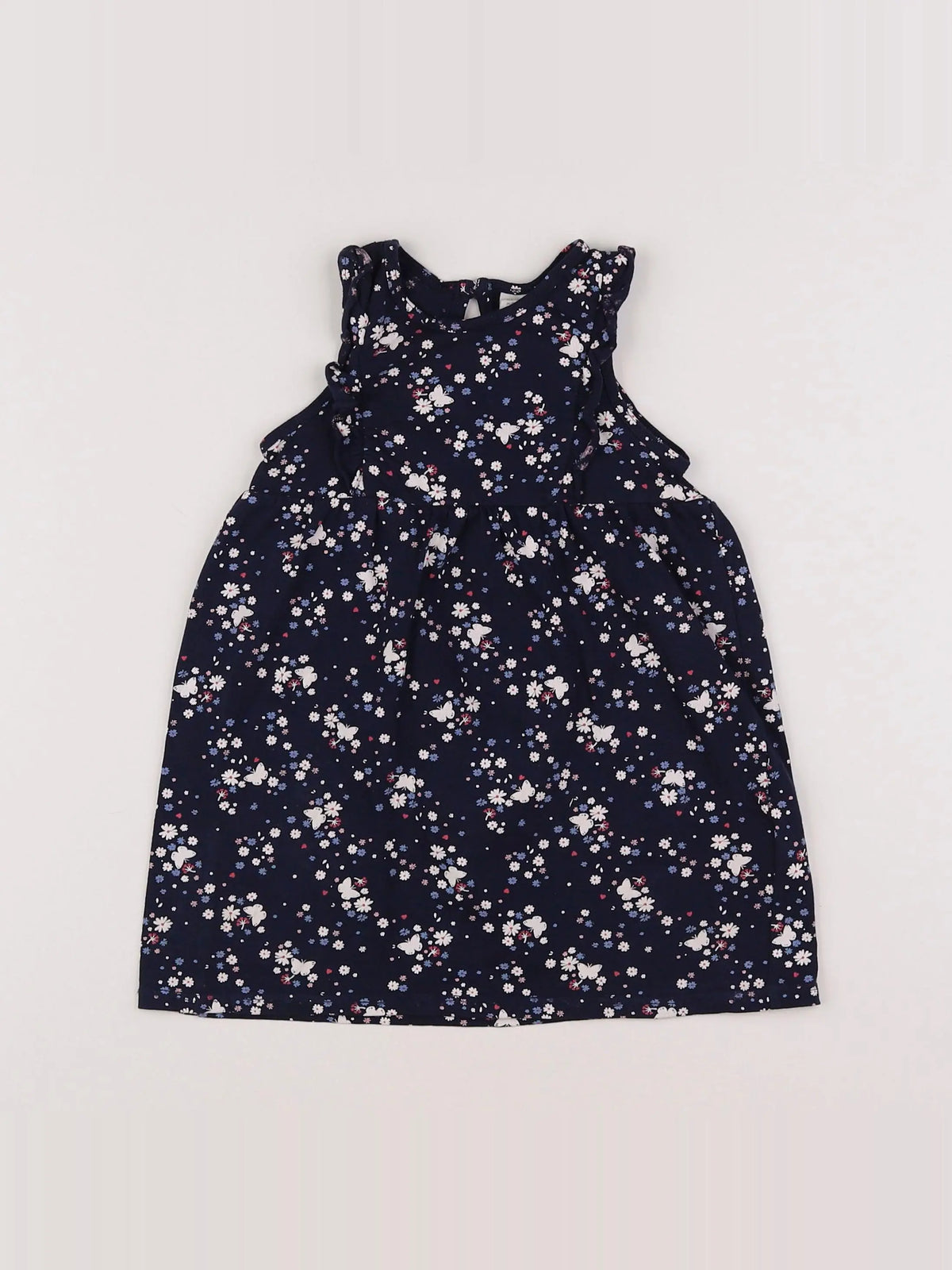H&M - robe bleu - 9/12 mois