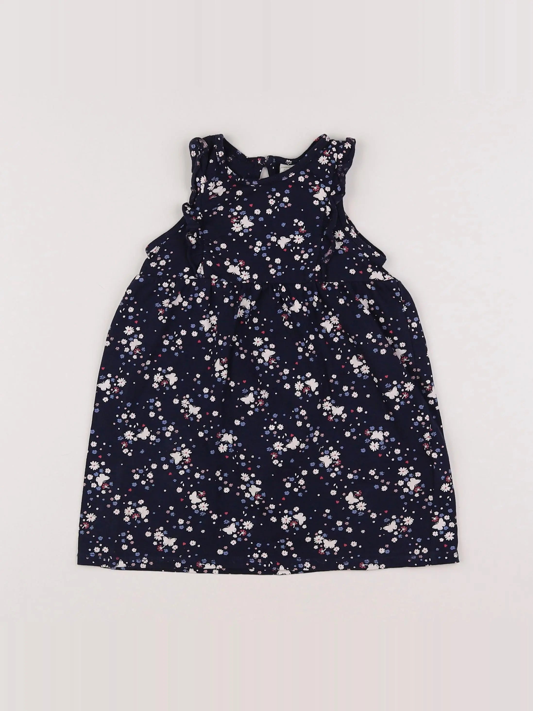 H&M - robe bleu - 9/12 mois
