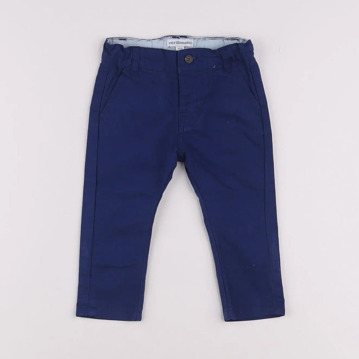 Vertbaudet - pantalon bleu - 6 mois