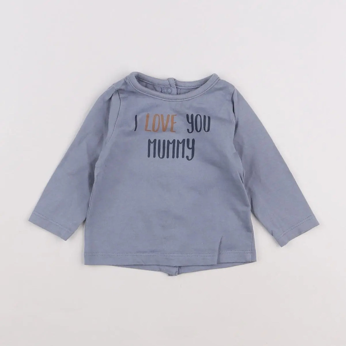 Vertbaudet - tee-shirt bleu - 3 mois