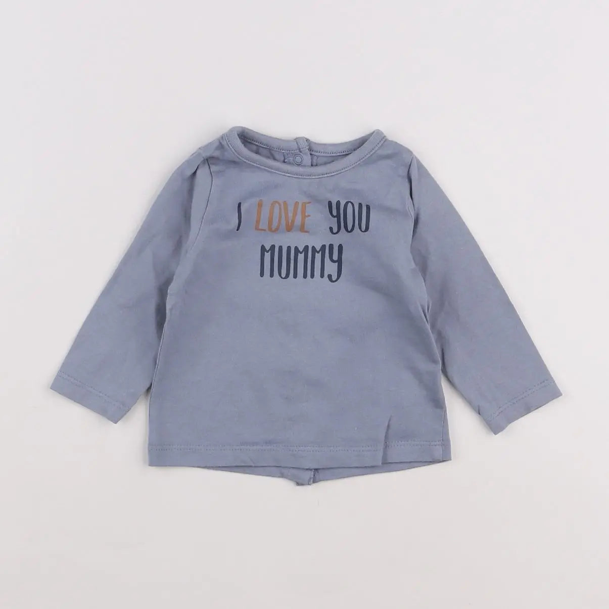 Vertbaudet - tee-shirt bleu - 3 mois