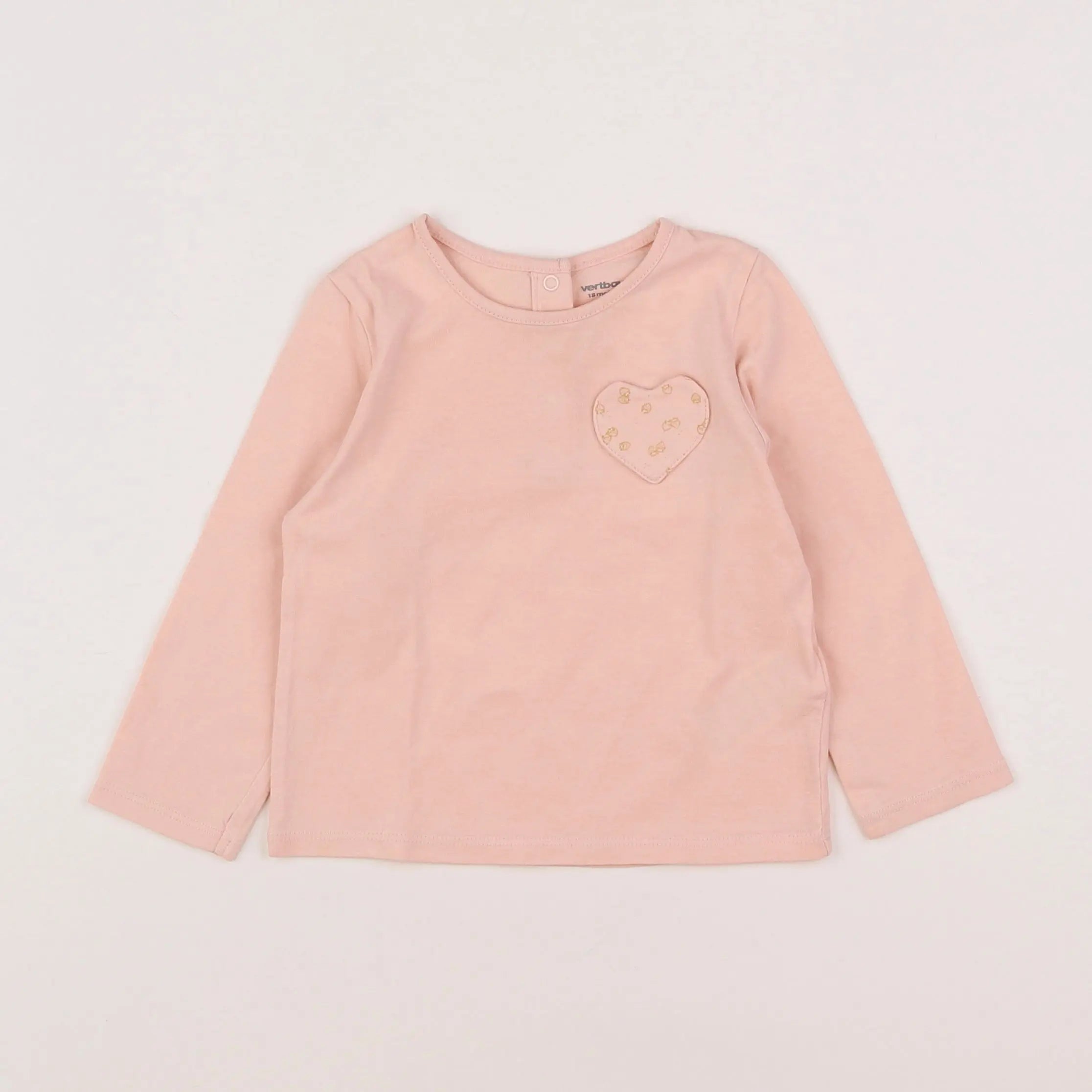 Vertbaudet - tee-shirt rose - 18 mois