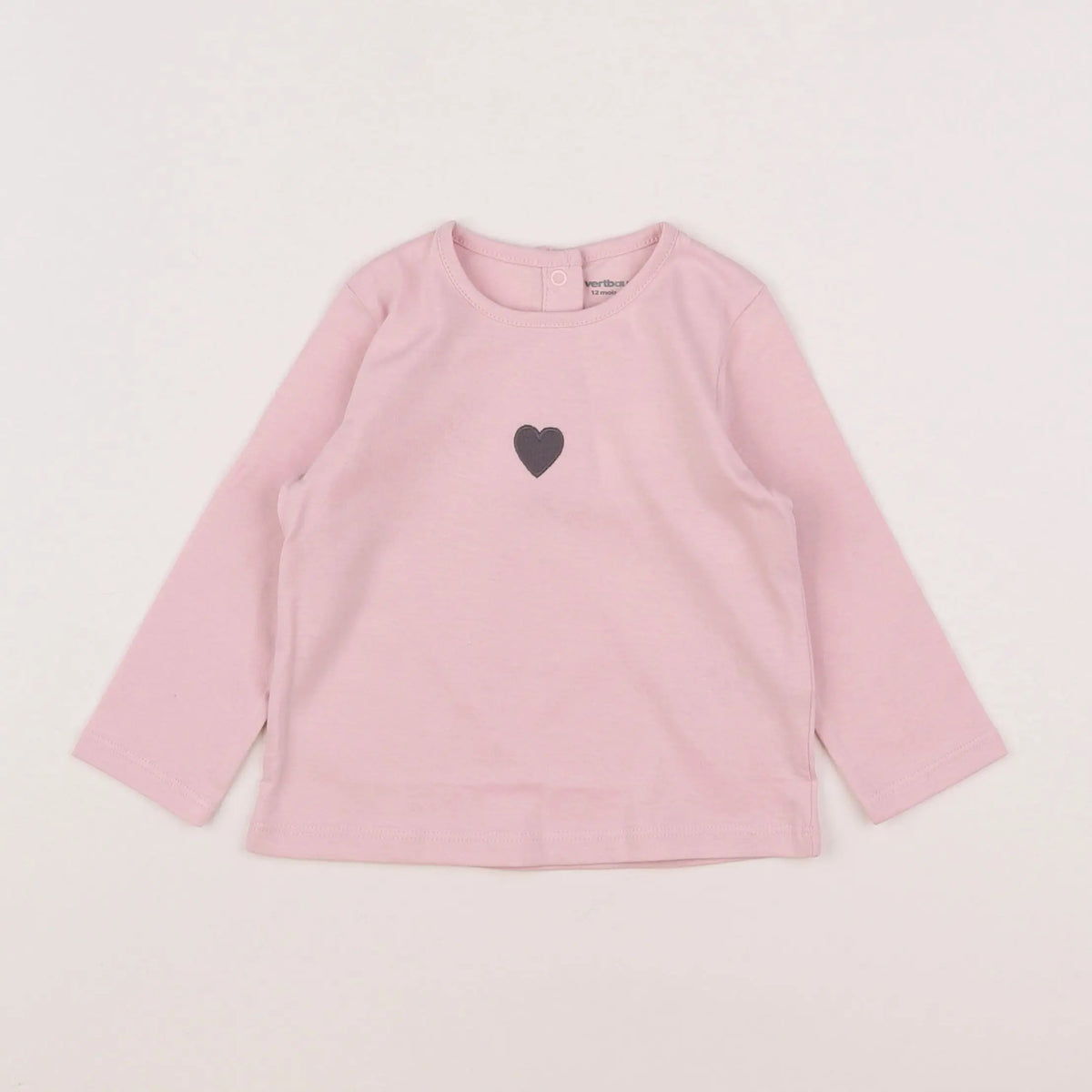 Vertbaudet - tee-shirt rose - 12 mois
