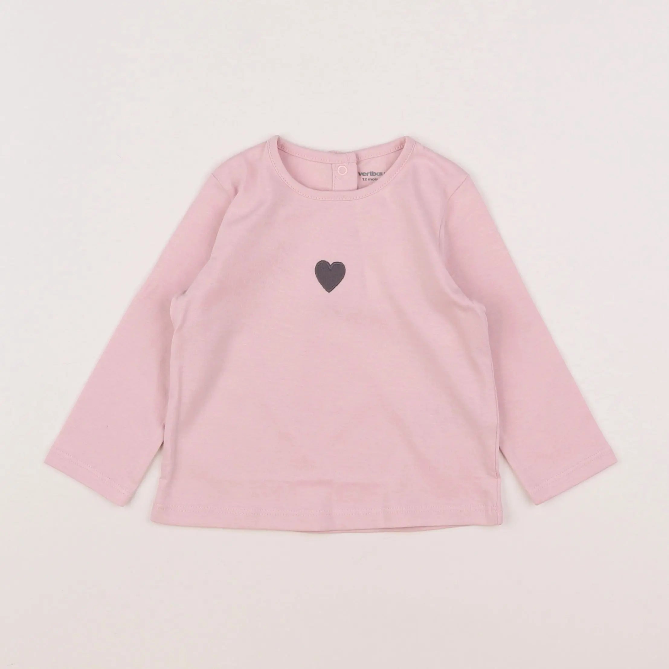 Vertbaudet - tee-shirt rose - 12 mois