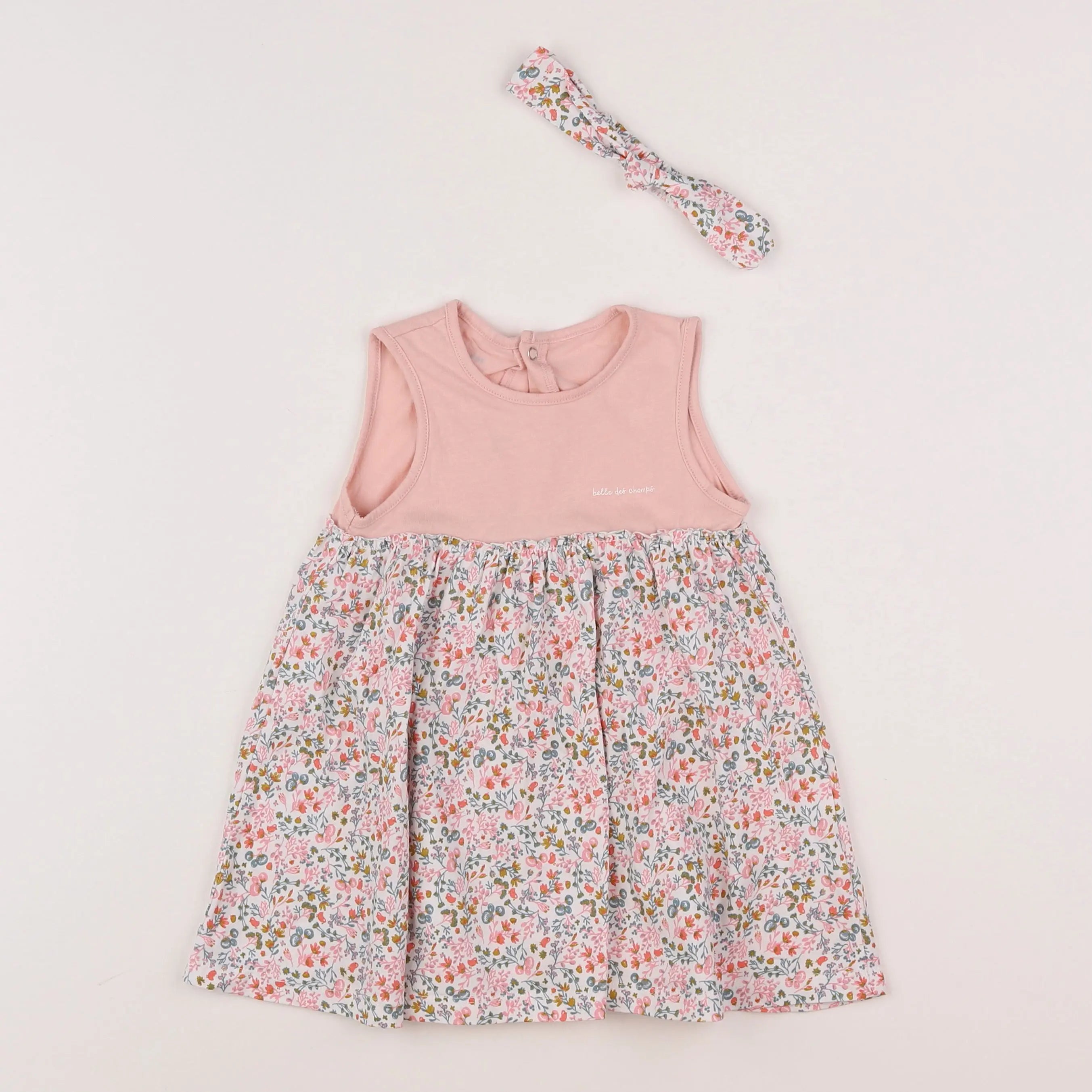 Vertbaudet - robe rose - 12 mois