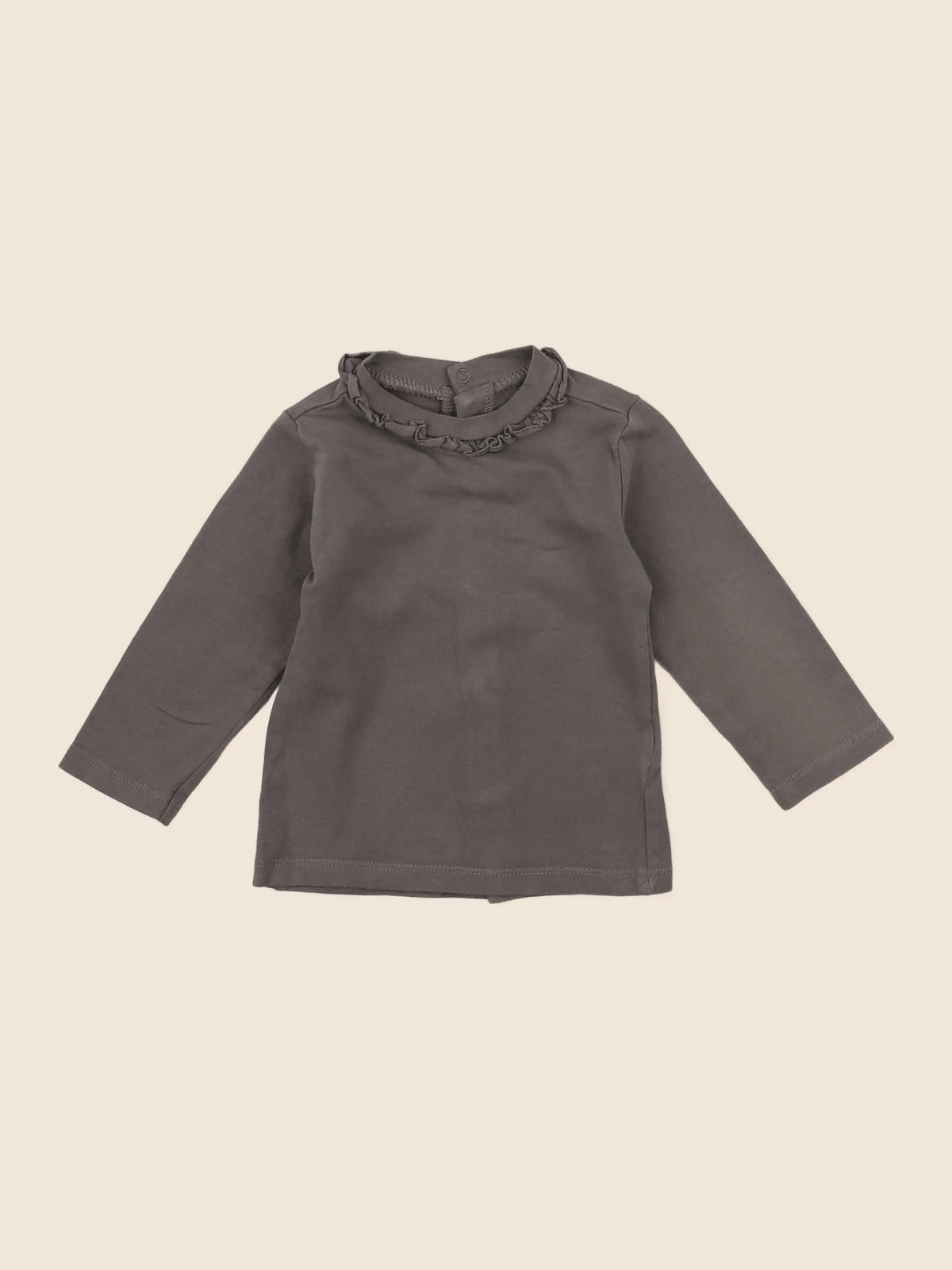 Vertbaudet - tee-shirt taupe - 6 mois