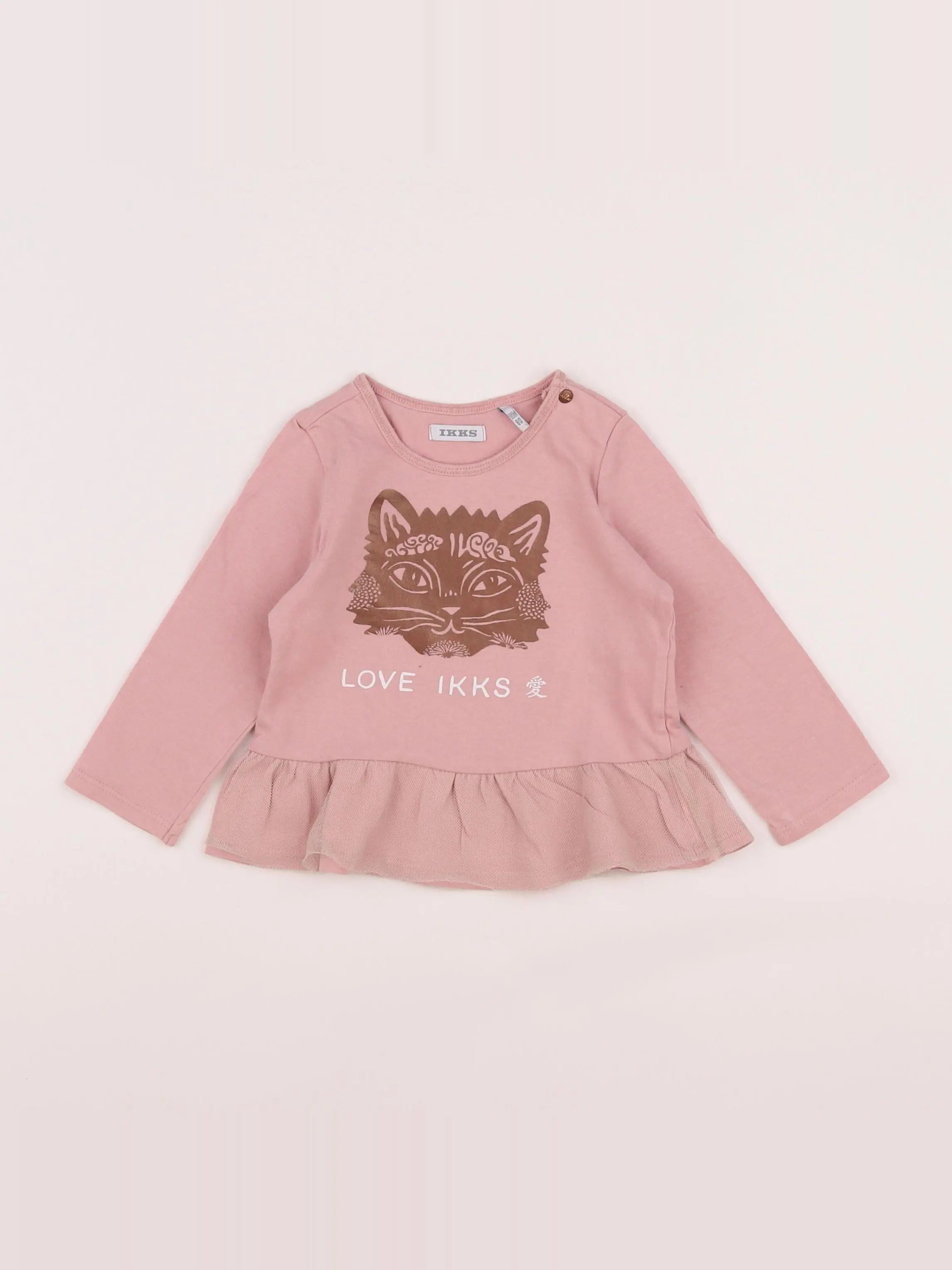 IKKS - tee-shirt rose - 18 mois