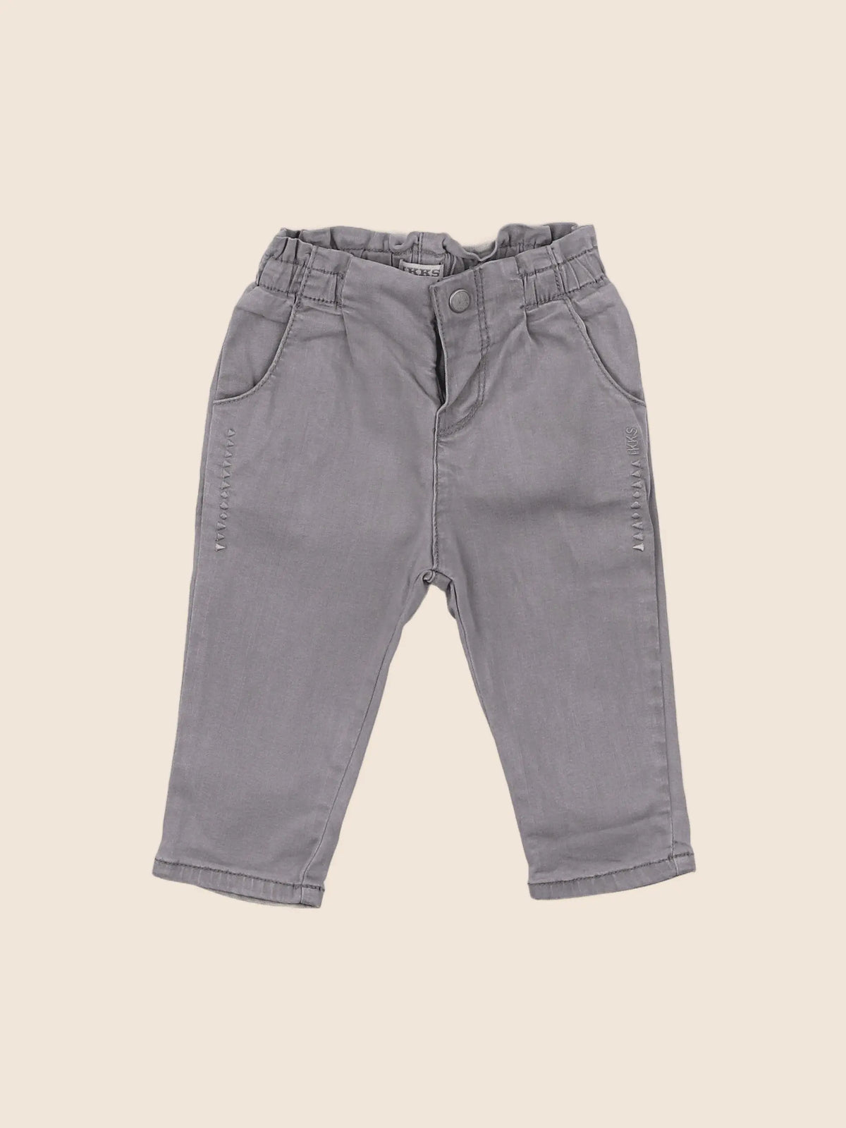IKKS - jean gris - 6/9 mois