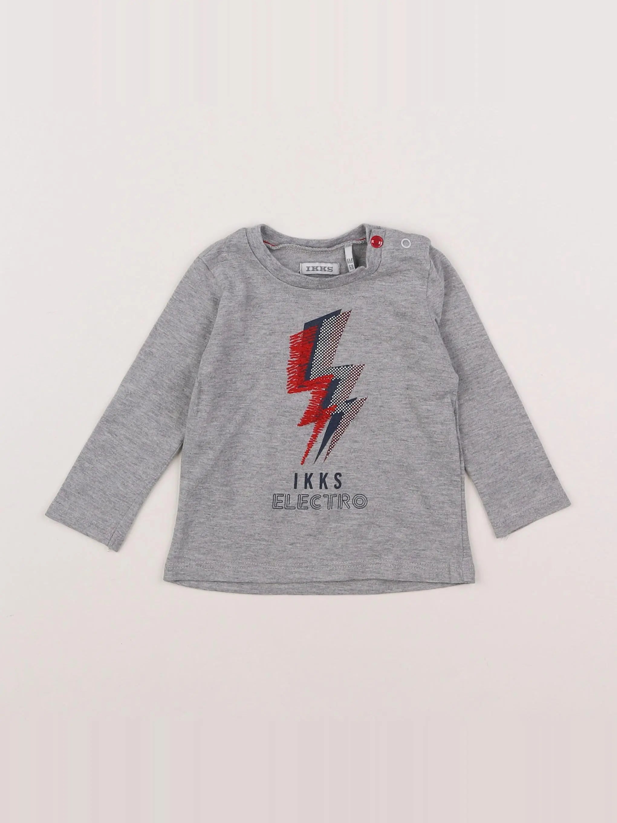 IKKS - tee-shirt gris - 6 mois