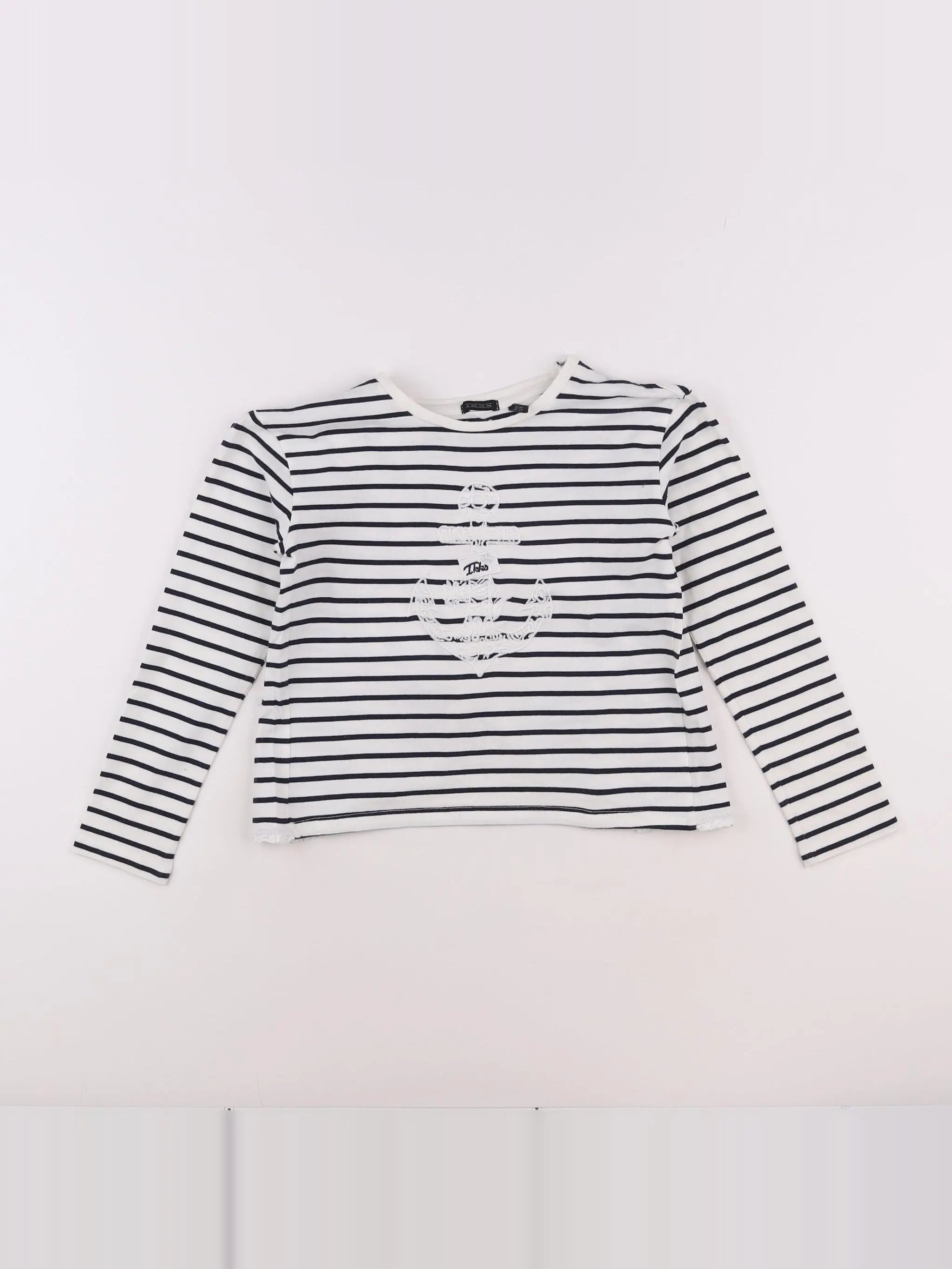 IKKS - tee-shirt blanc, bleu - 8 ans