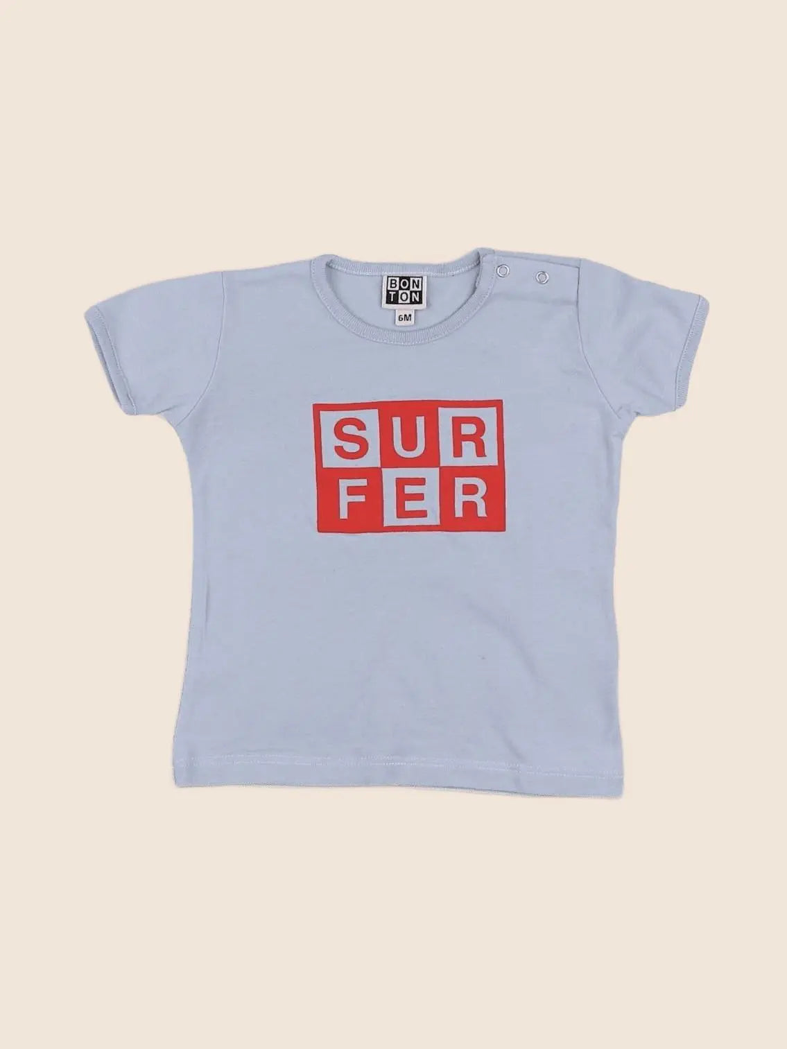 Bonton - tee-shirt bleu - 6 mois