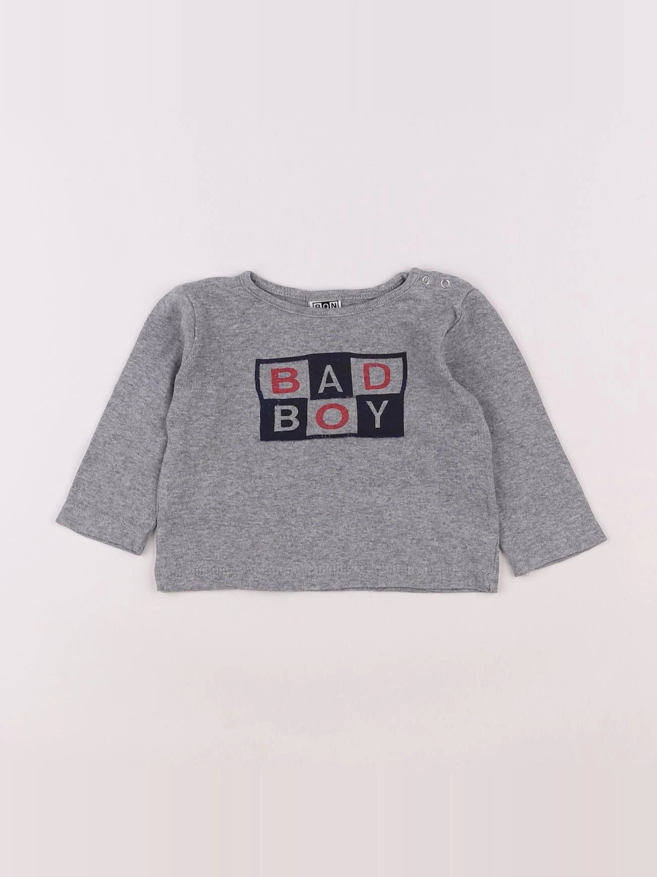 Bonton - tee-shirt gris - 6 mois