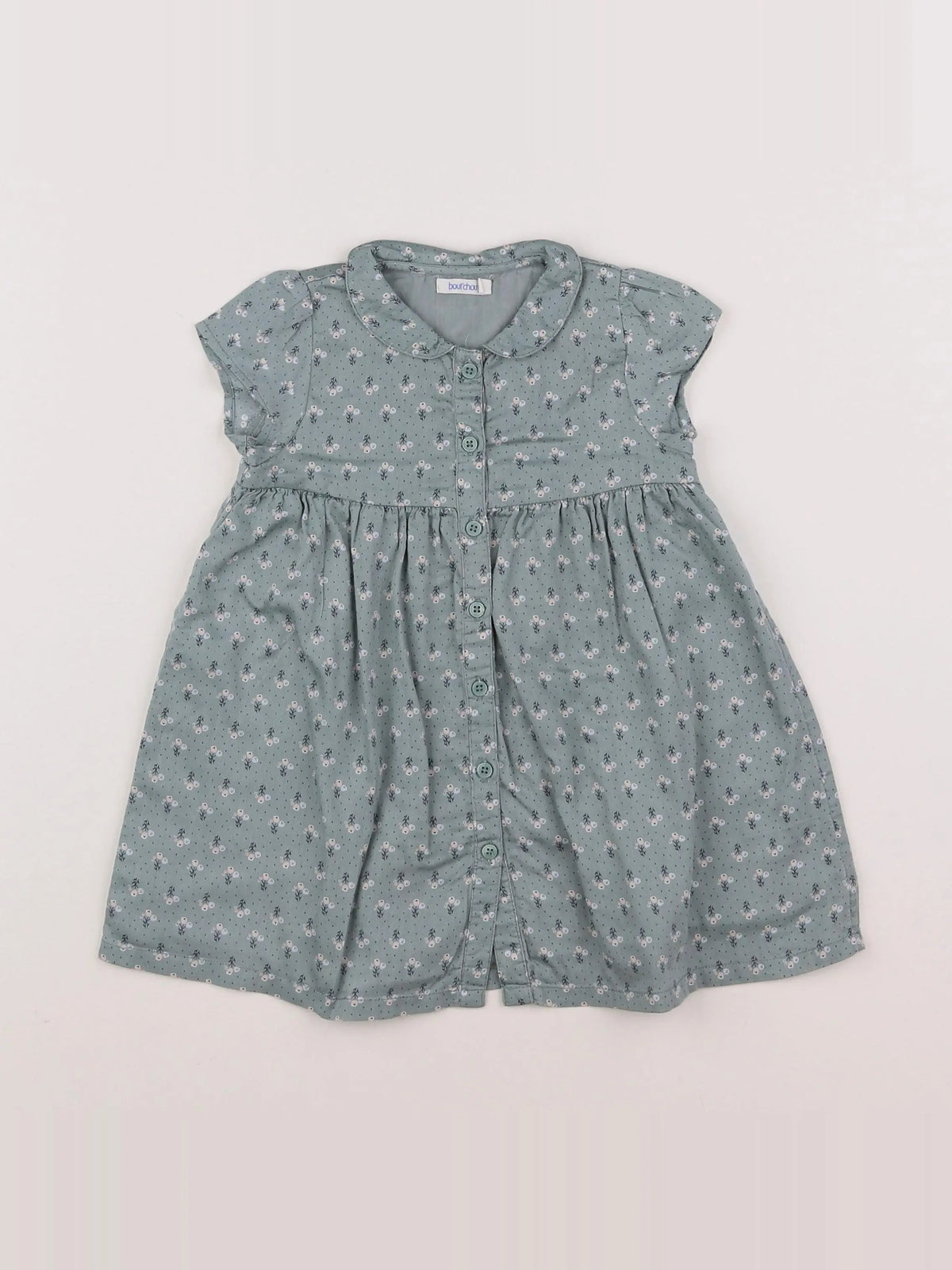 Boutchou - robe vert - 12 mois