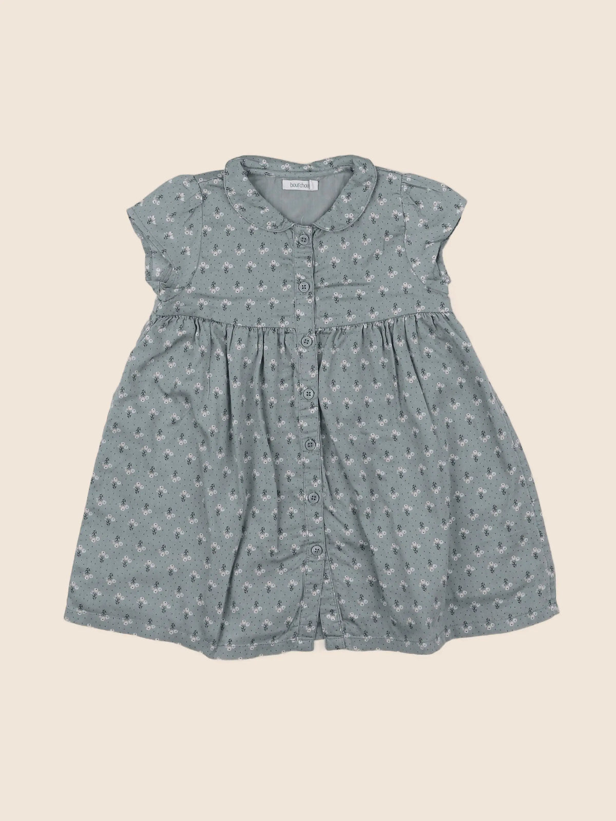 Boutchou - robe vert - 12 mois
