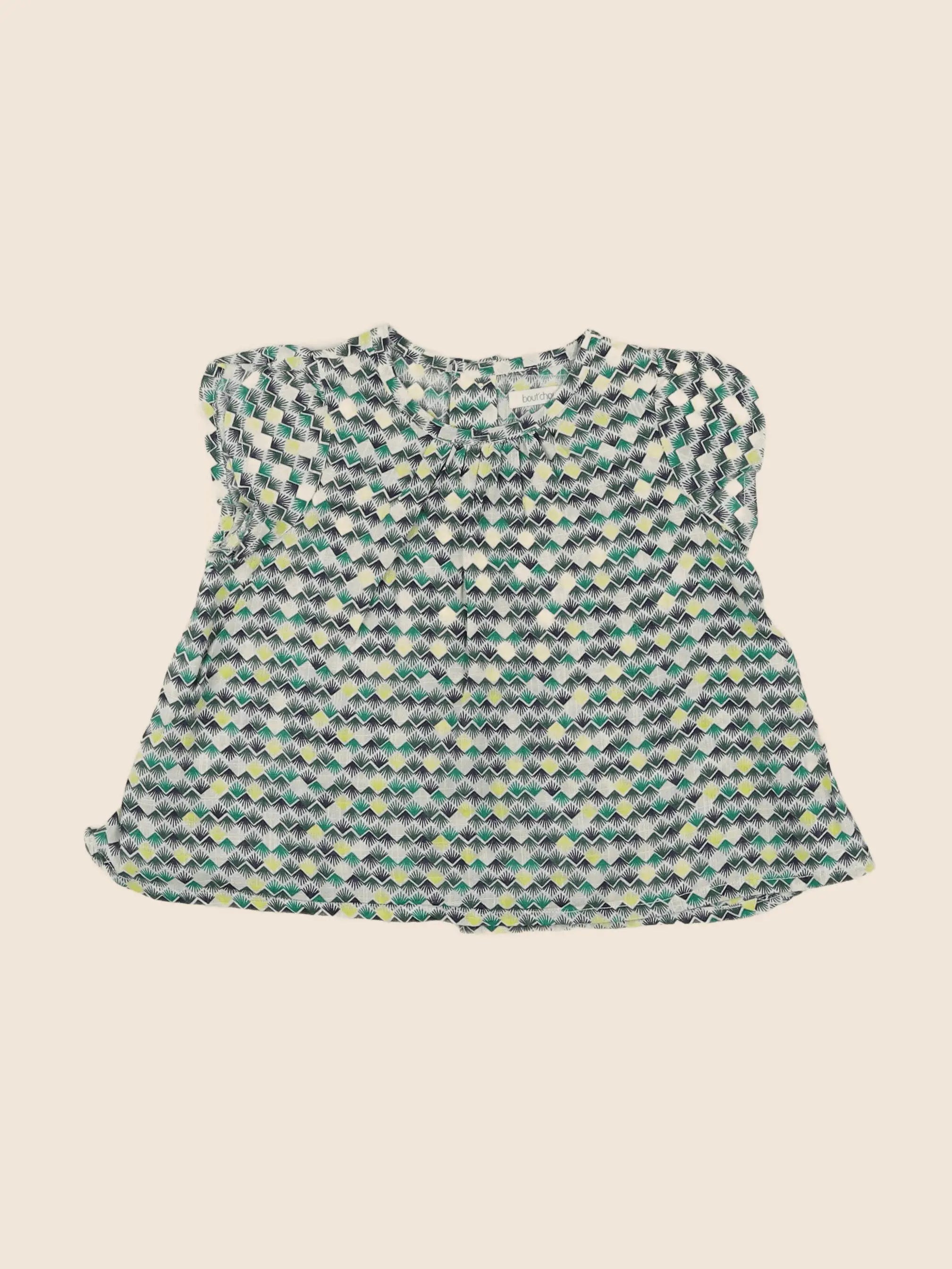 Boutchou - blouse multicolore - 9 mois