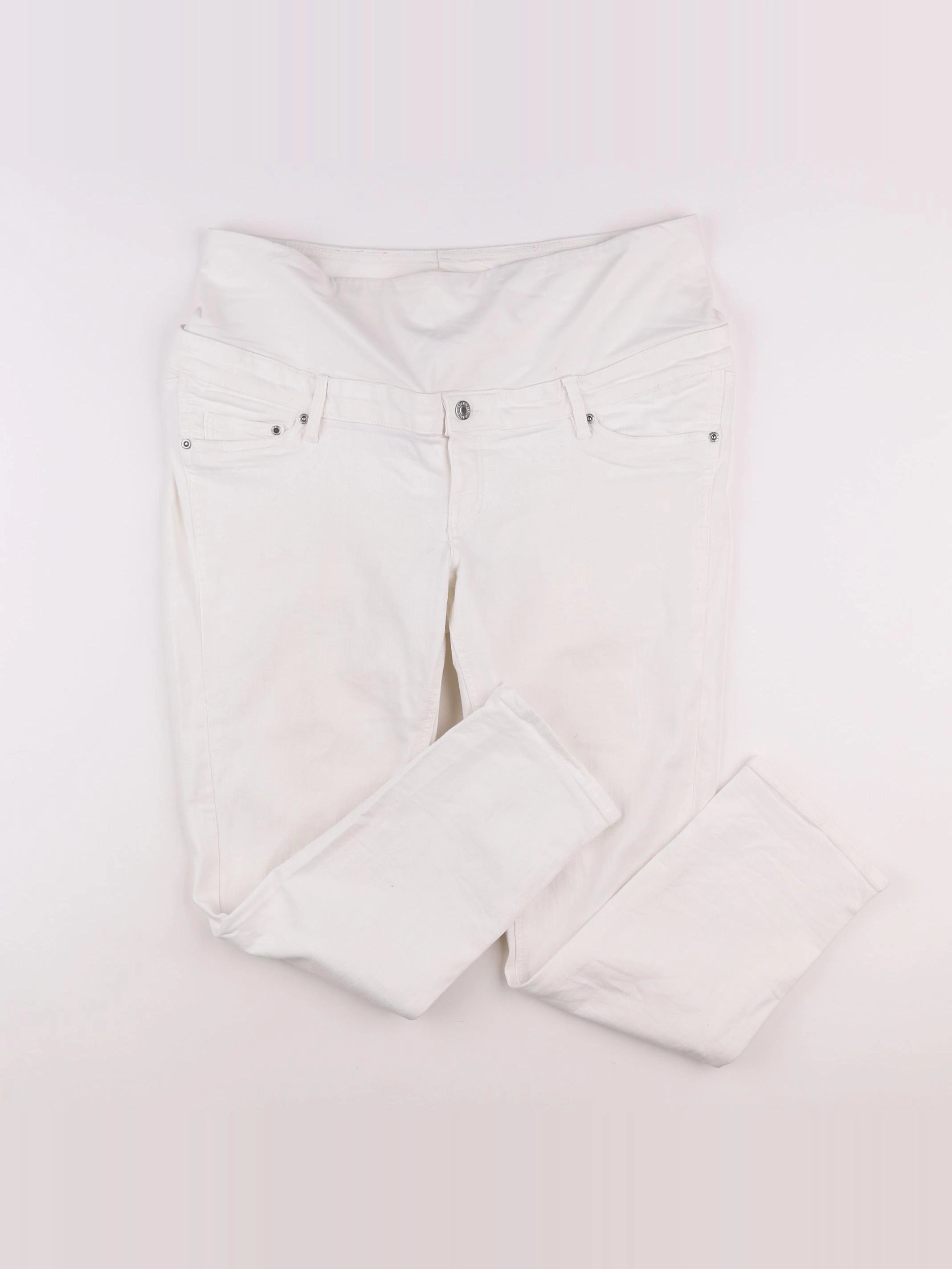 H&M - jean grossesse blanc - 44
